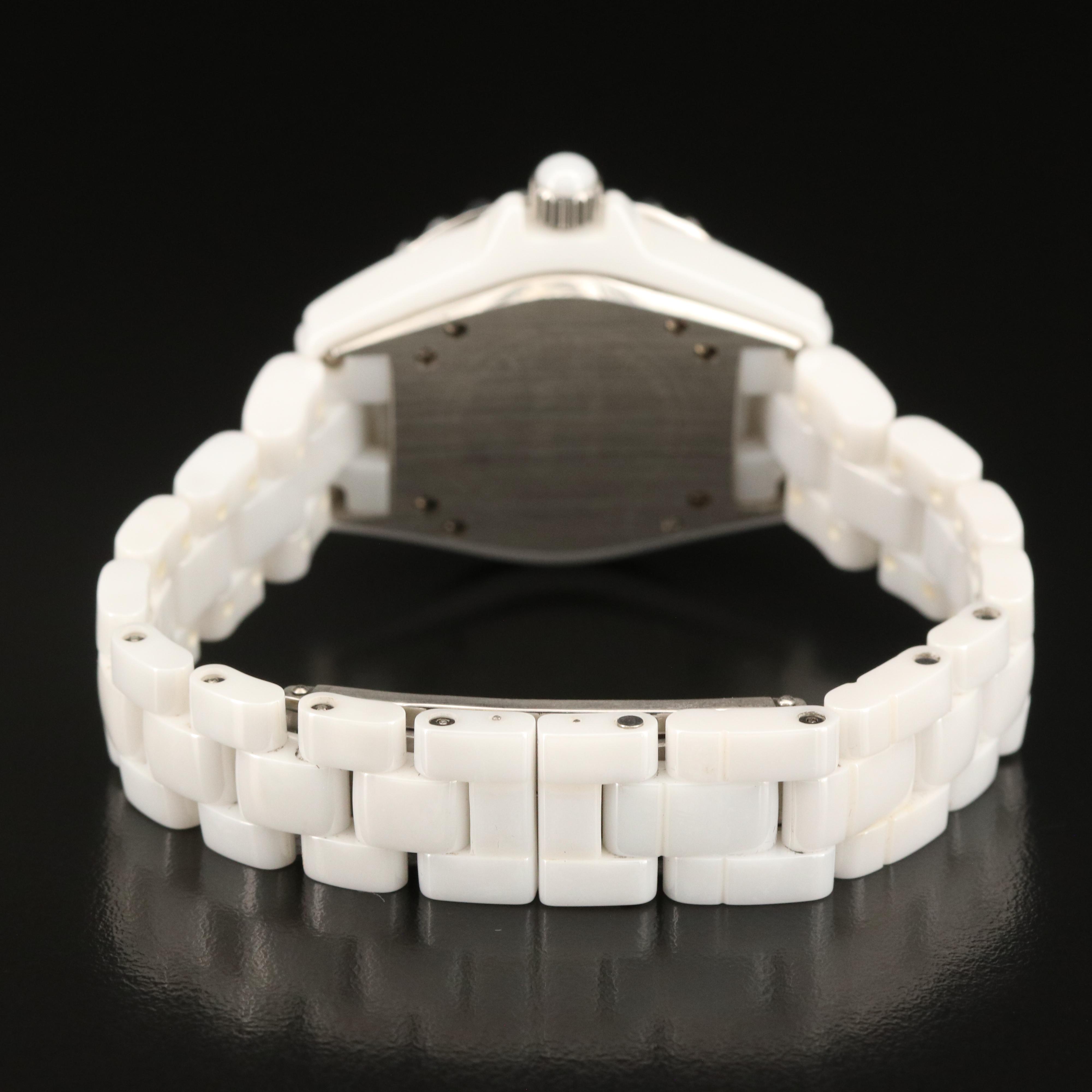 Geneva White Ceramic Crystal Watch