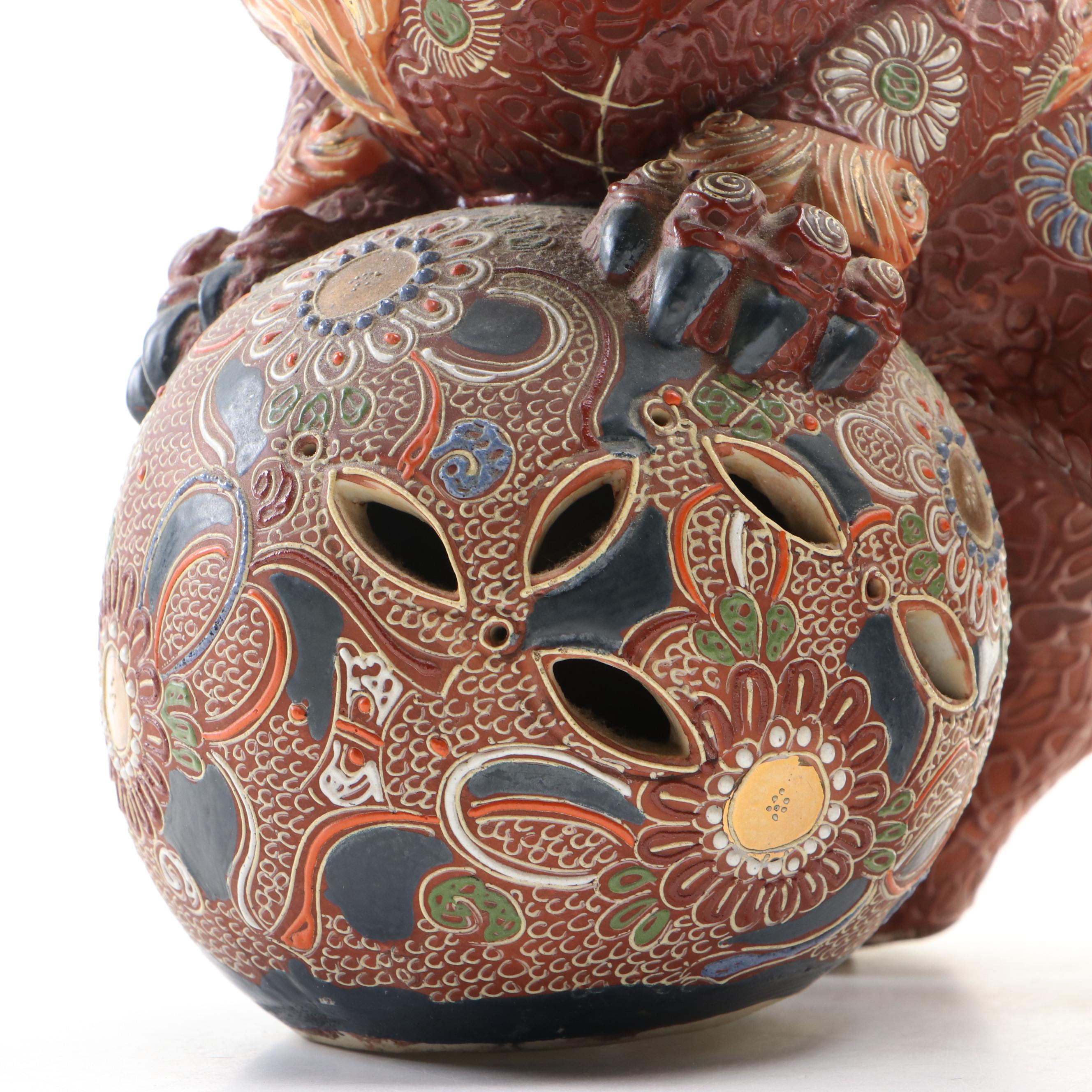 Chinese Ceramic Guardian Lion Figurines