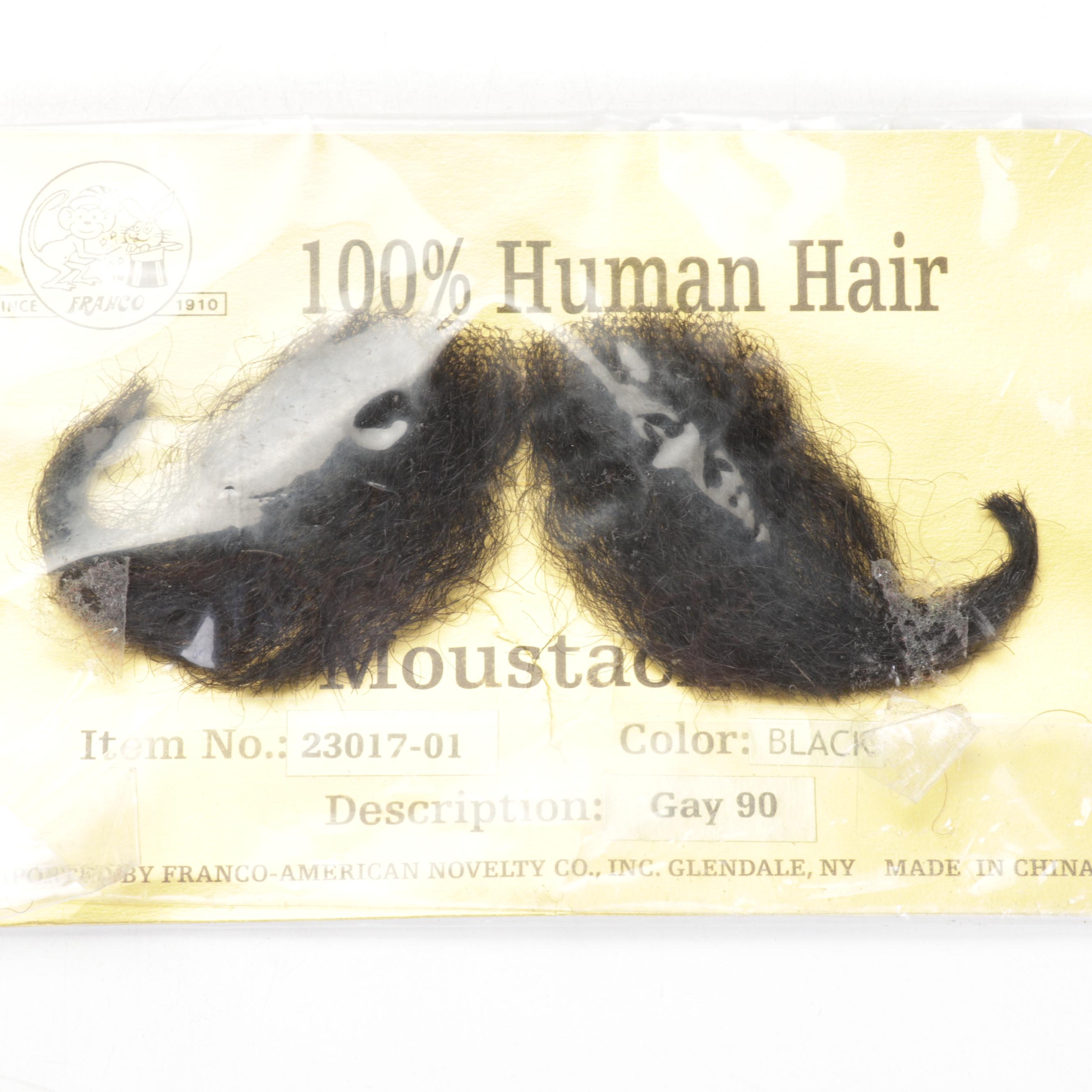 "V For Vendetta" Assembled Guy Fawkes Costume & American Novelty Hair Moustache