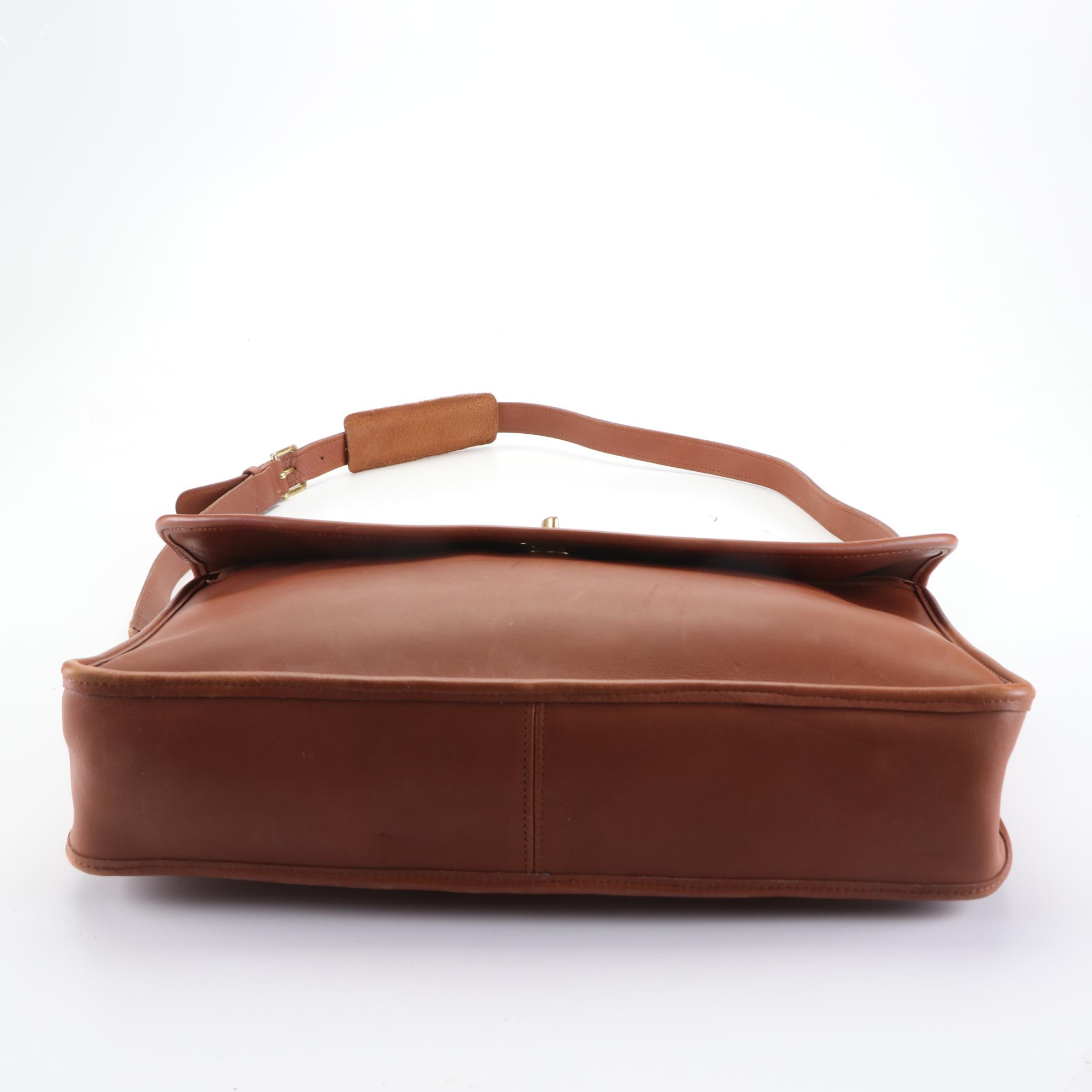 Coach Lexington Briefcase in Medium Brown Leather with Shoulder Strap