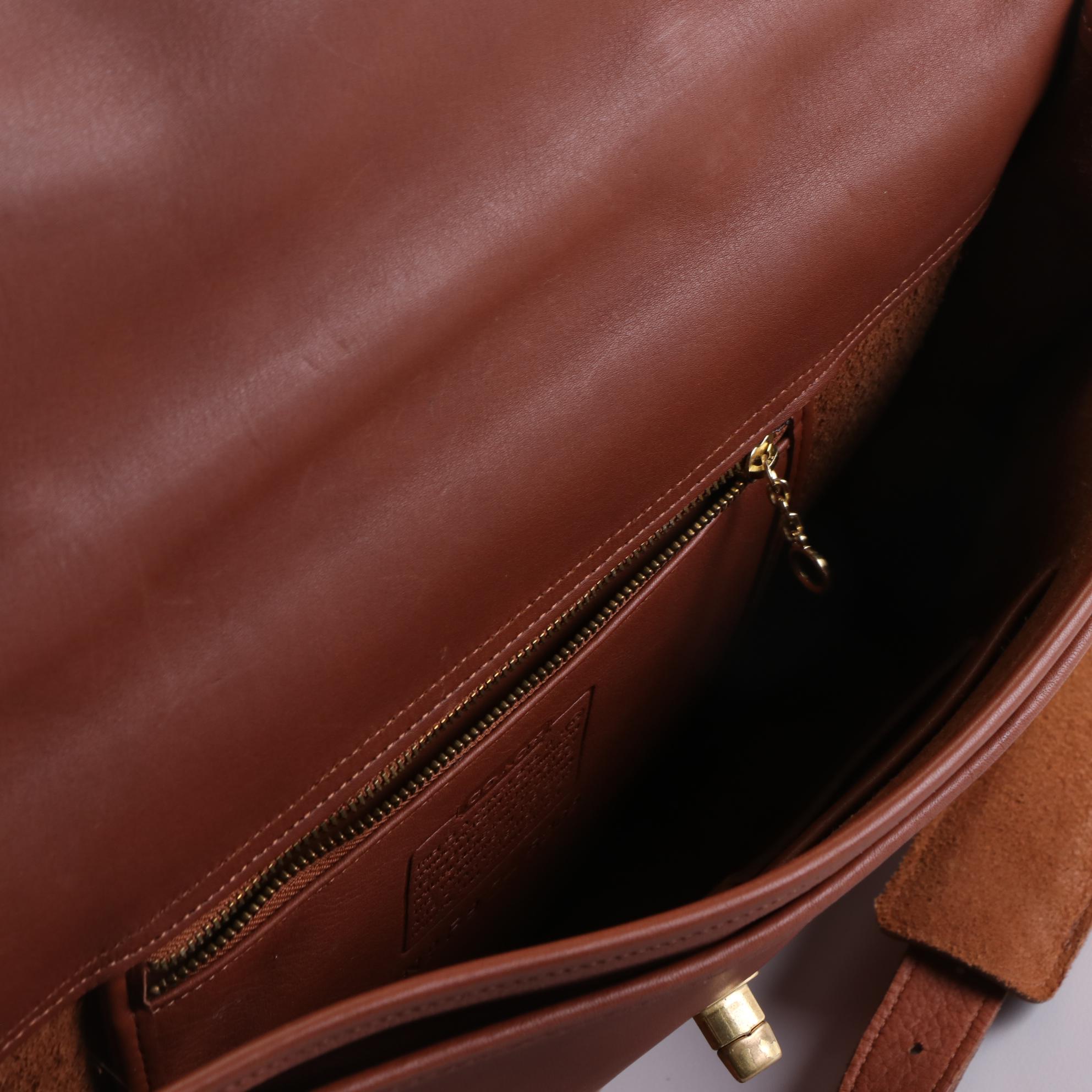 Coach Lexington Briefcase in Medium Brown Leather with Shoulder Strap