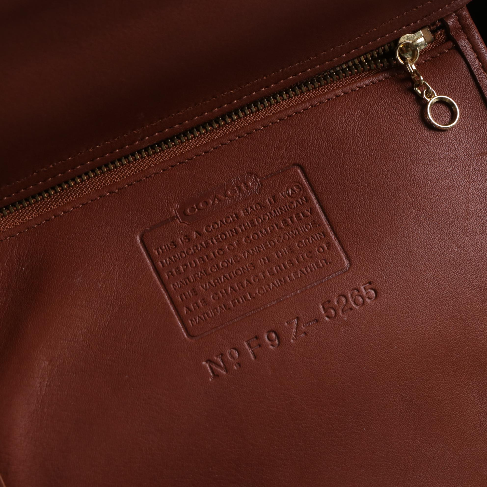 Coach Lexington Briefcase in Medium Brown Leather with Shoulder Strap