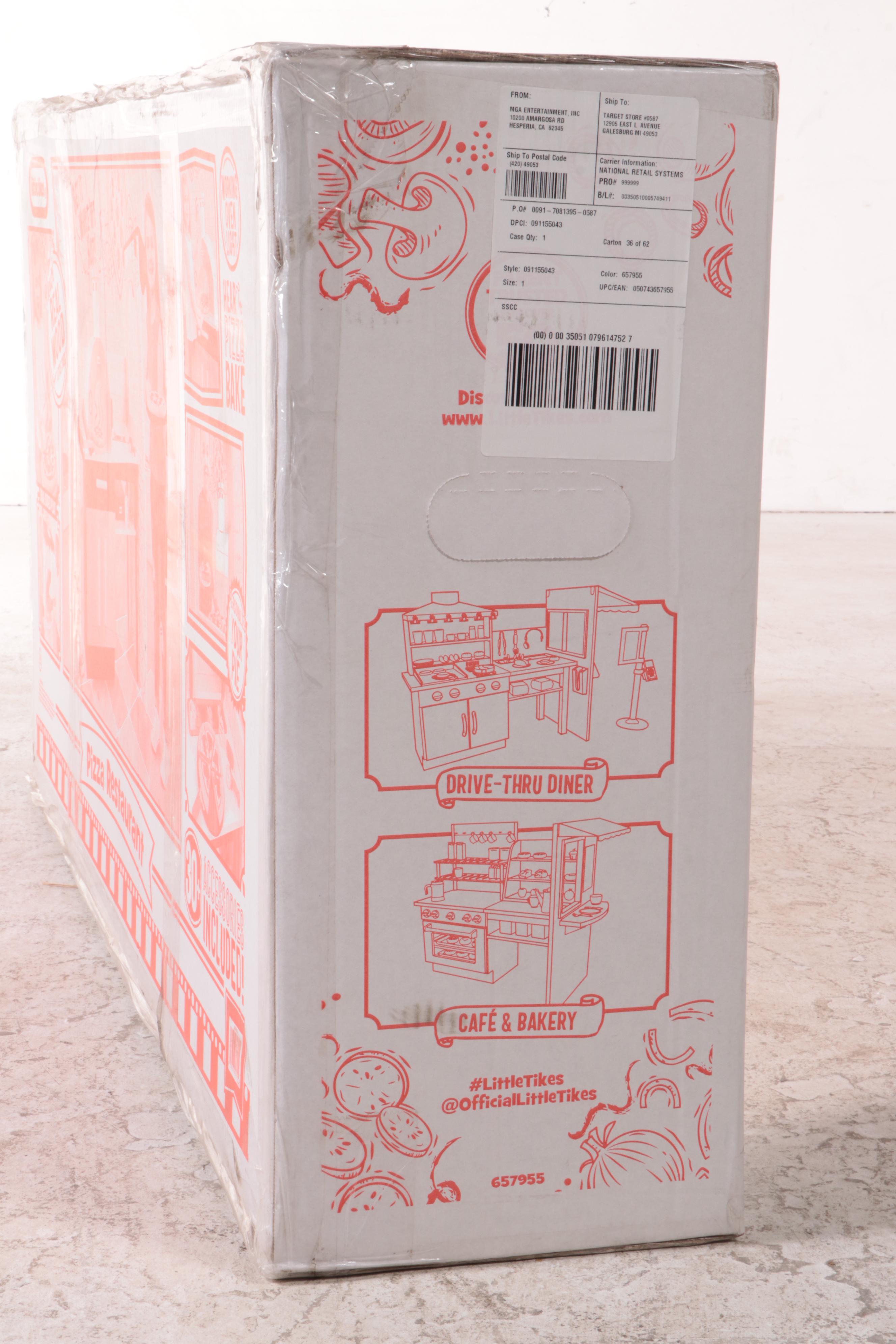 Little Tikes Pizza Restaurant Pretend Play Kitchen with Accessories