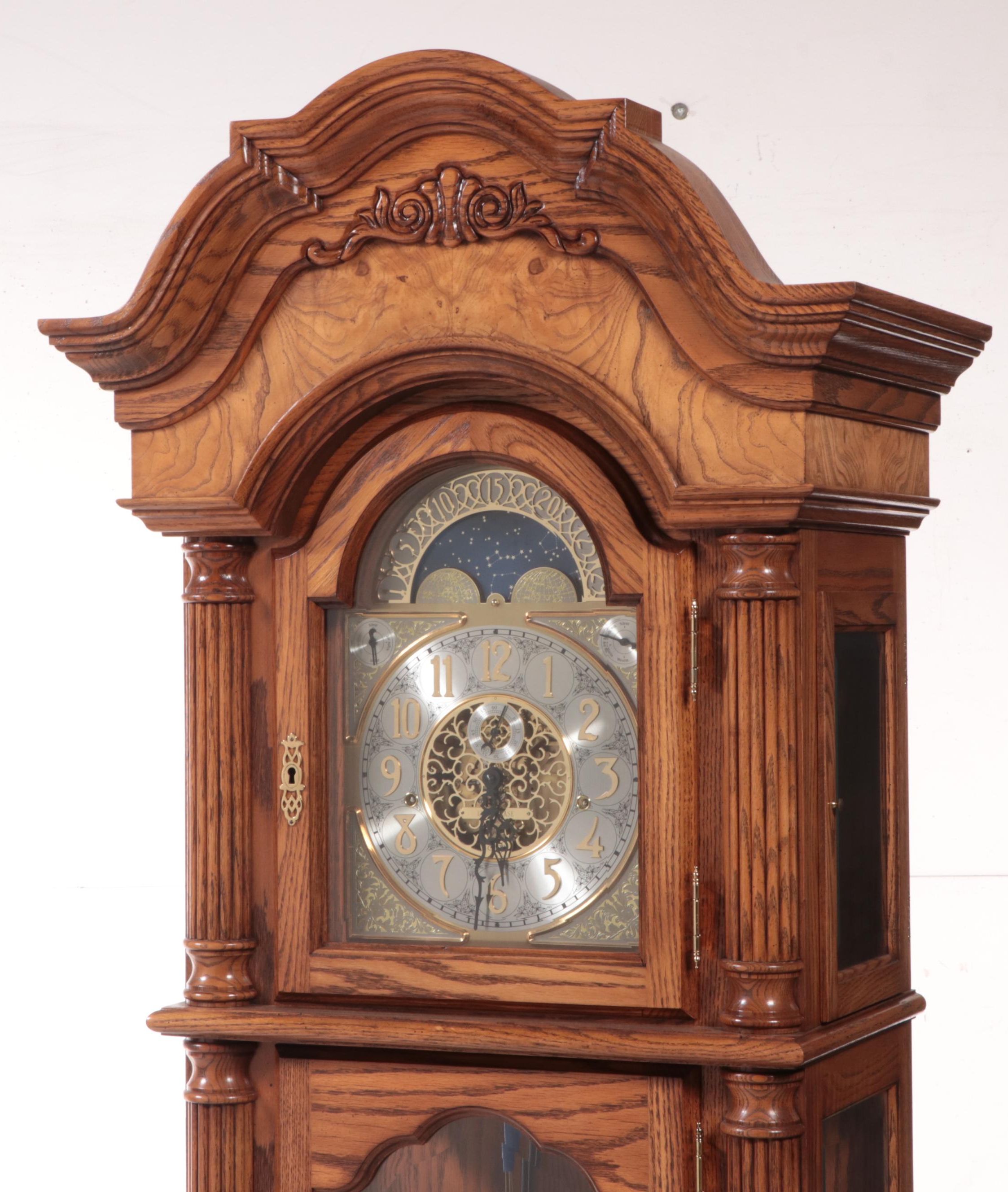 Sligh Oak Grandfather Clock