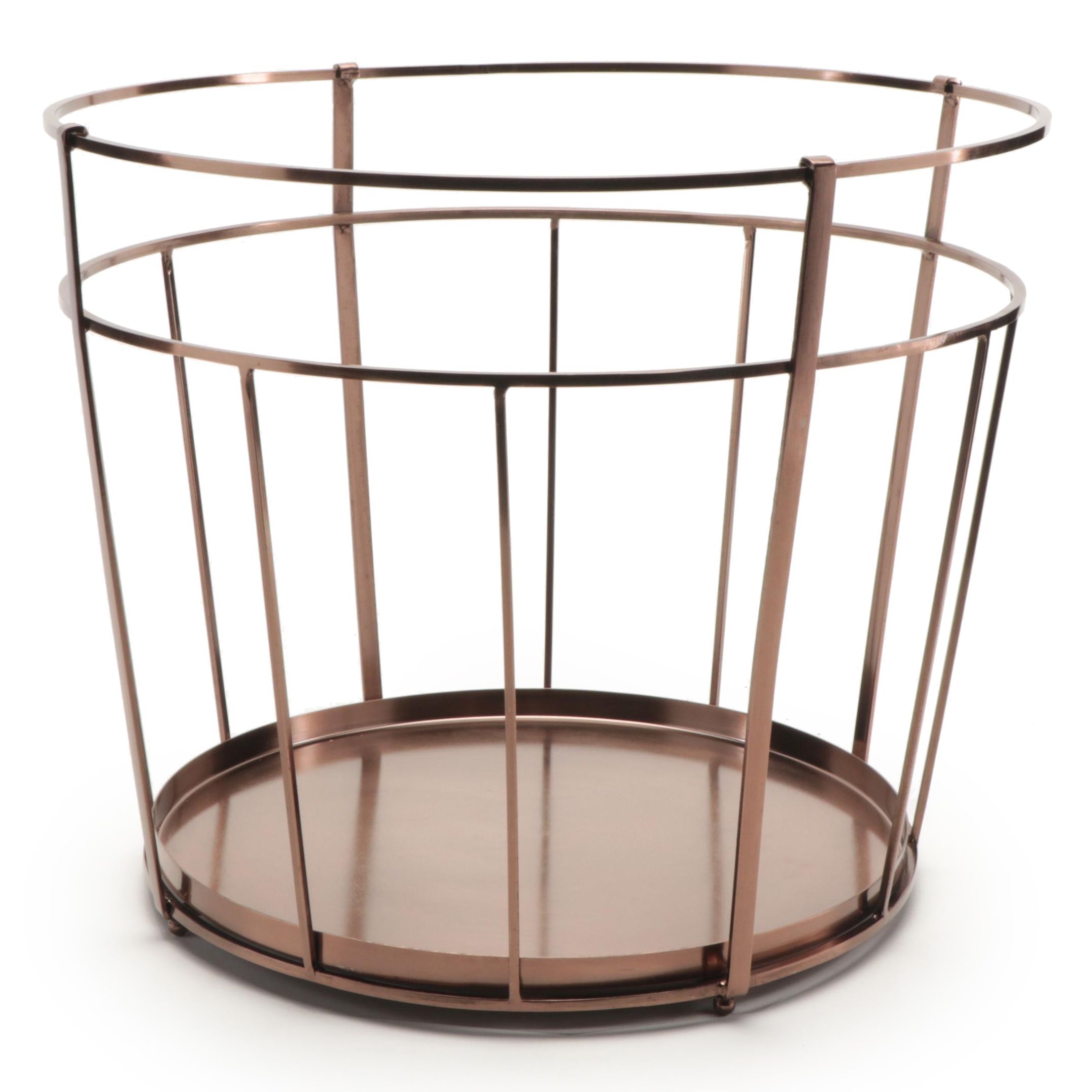 Hearth & Hand with Magnolia Copper Finish Metal Firewood Basket