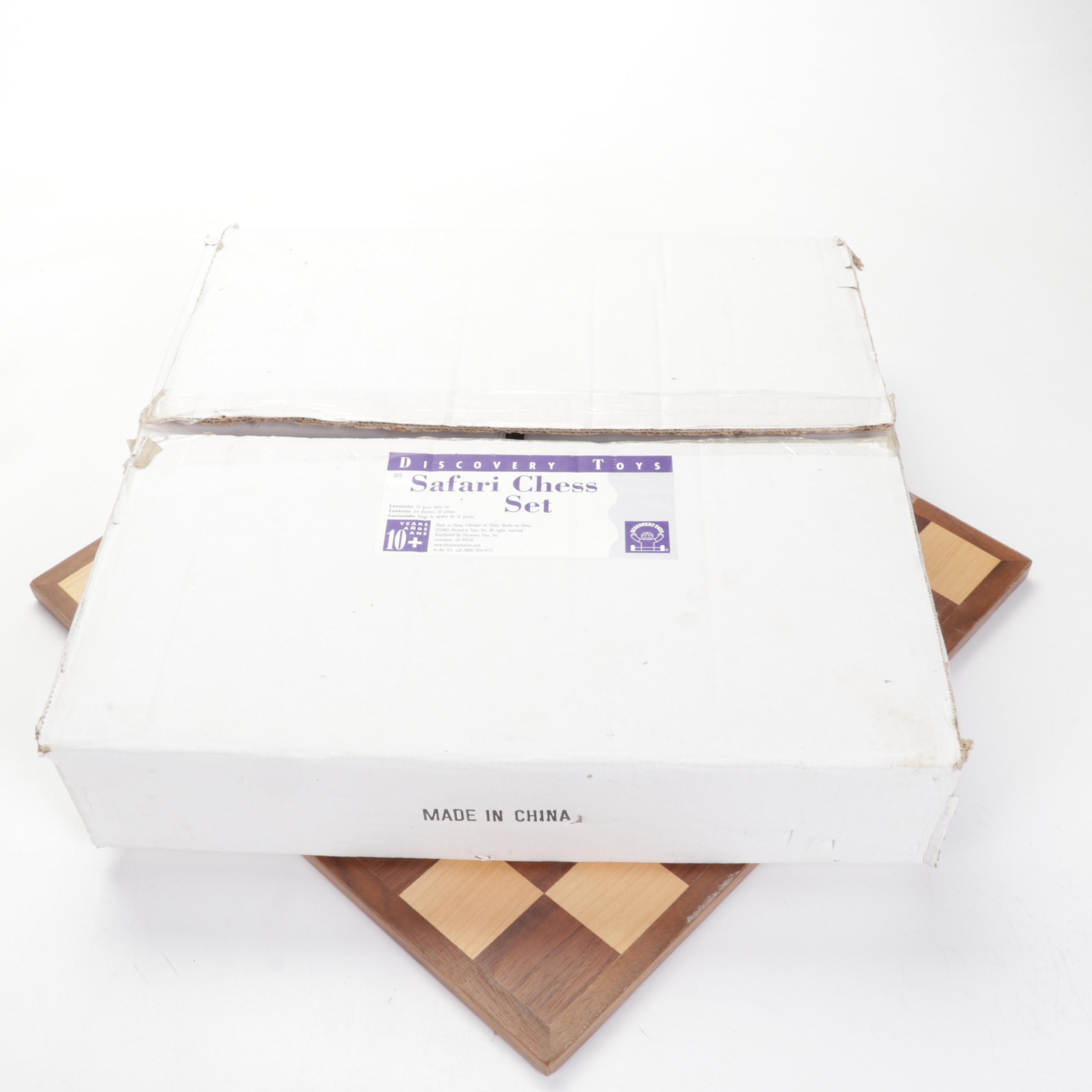 Discovery Toys Hand-Painted Cast Resin Safari Chess Set