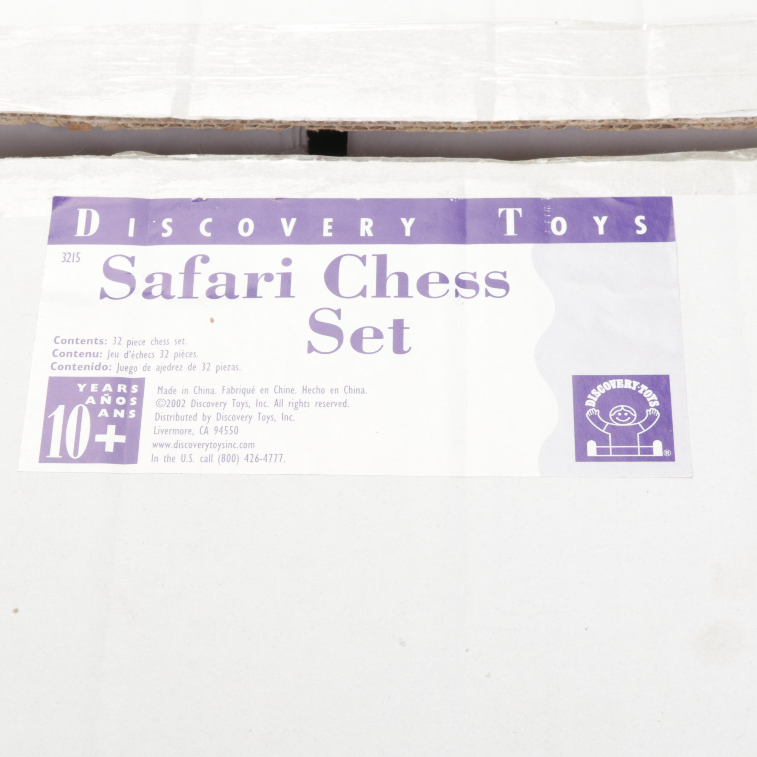 Discovery Toys Hand-Painted Cast Resin Safari Chess Set