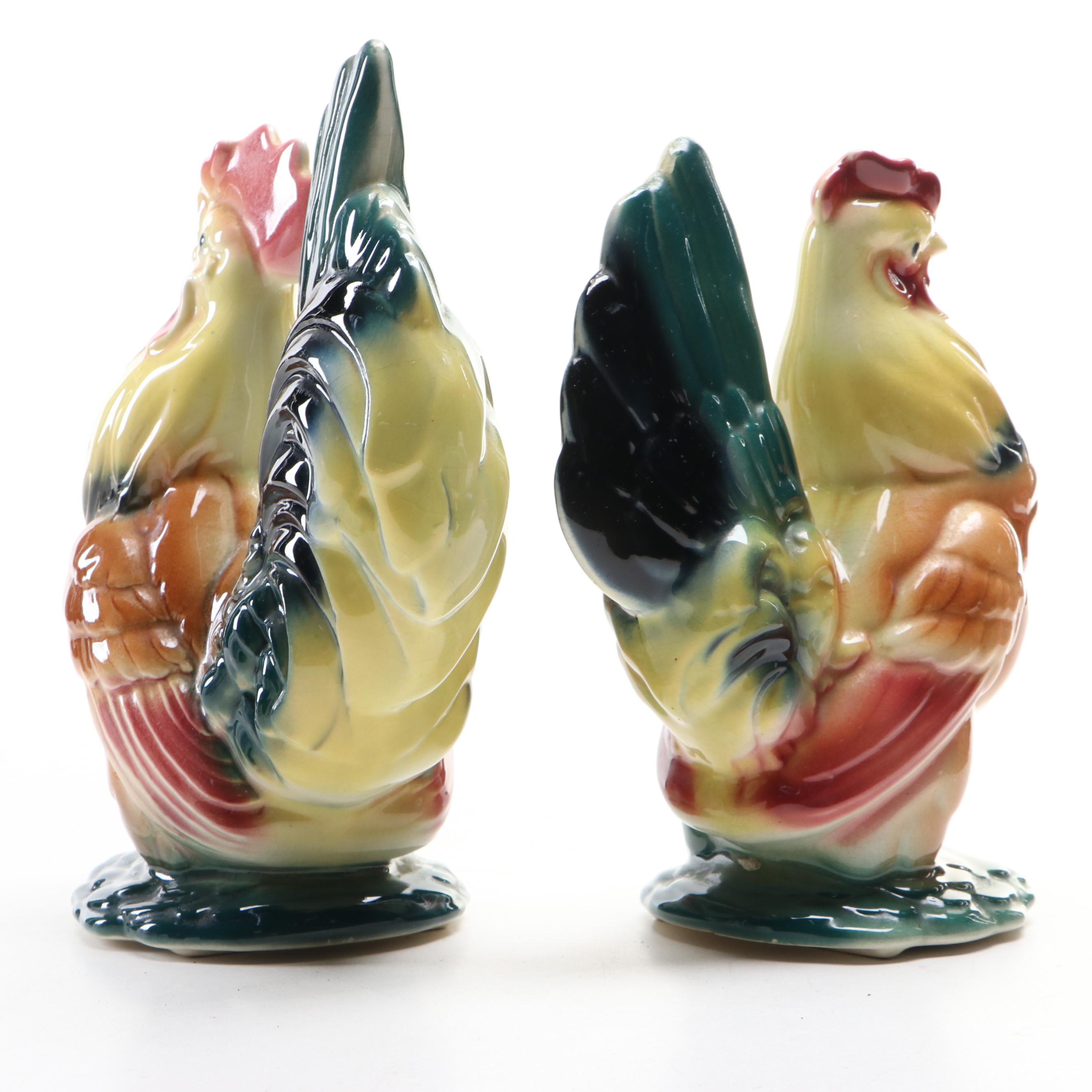 Ceramic Rooster Figurines