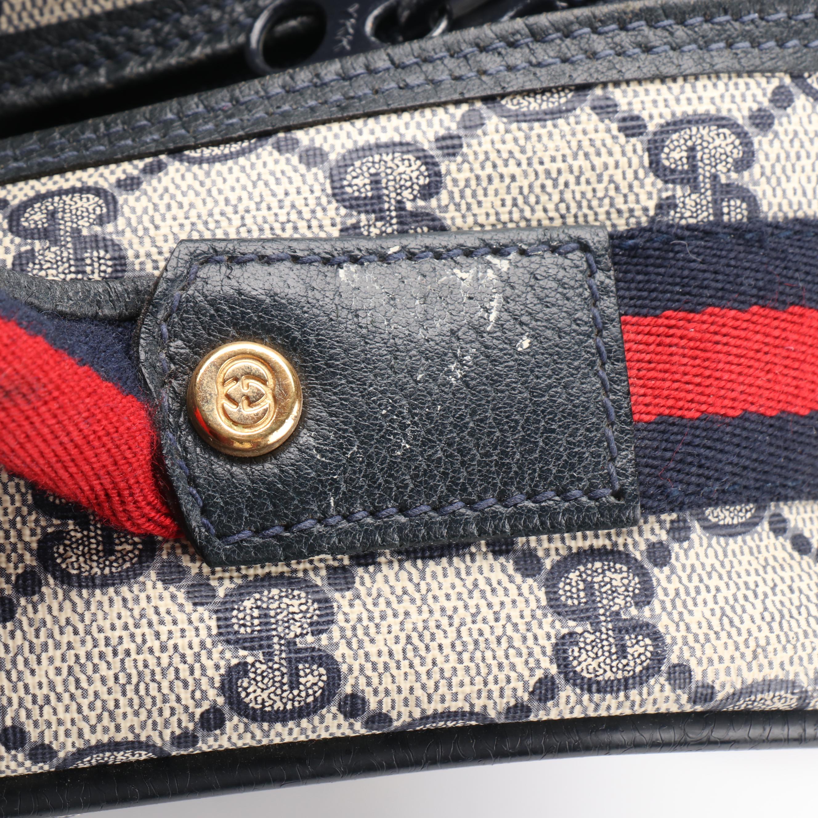 Gucci Overnight Travel Bag in GG Supreme Canvas with Web Trim