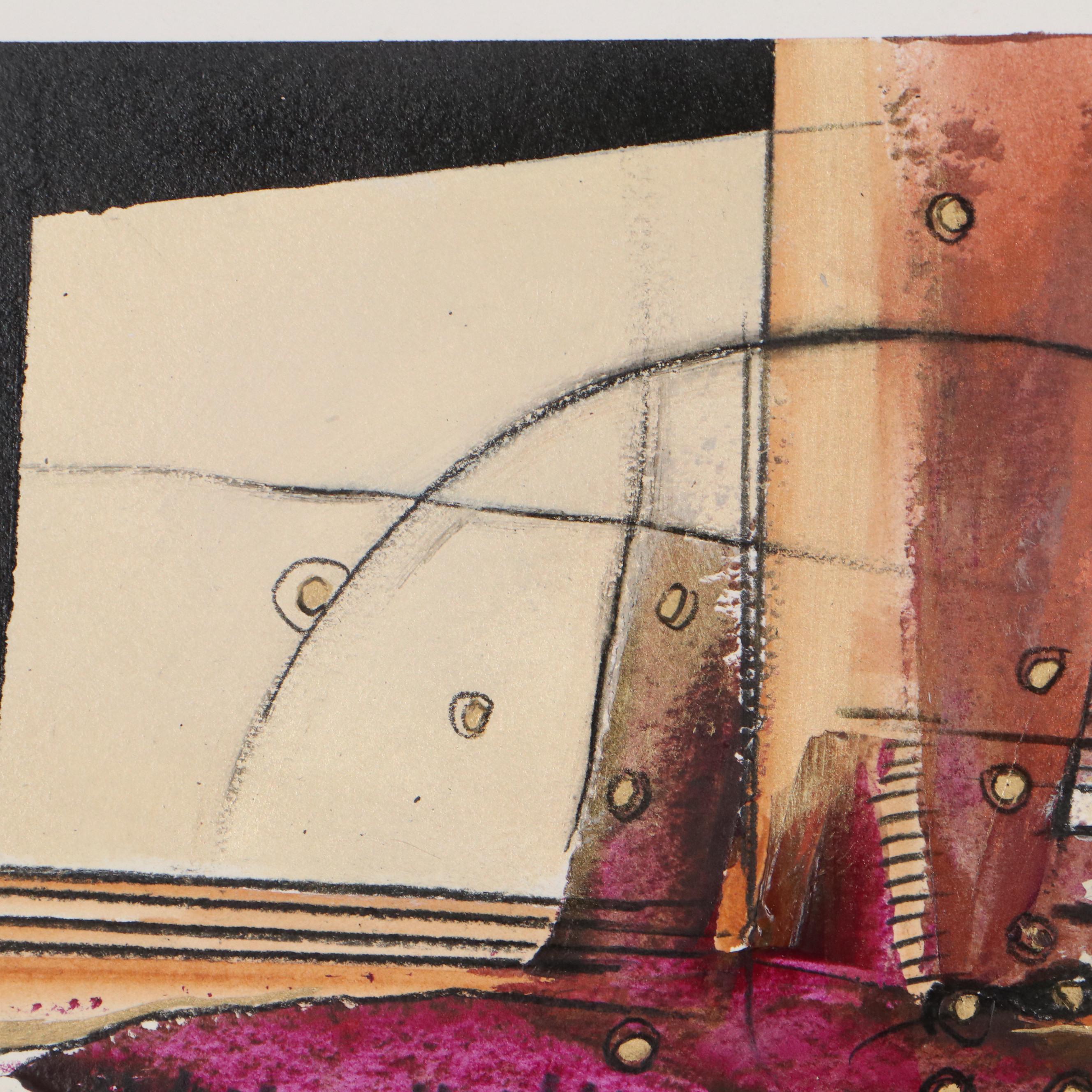 James Turco Mixed Media Composition "Metrics VIII," 21st Century