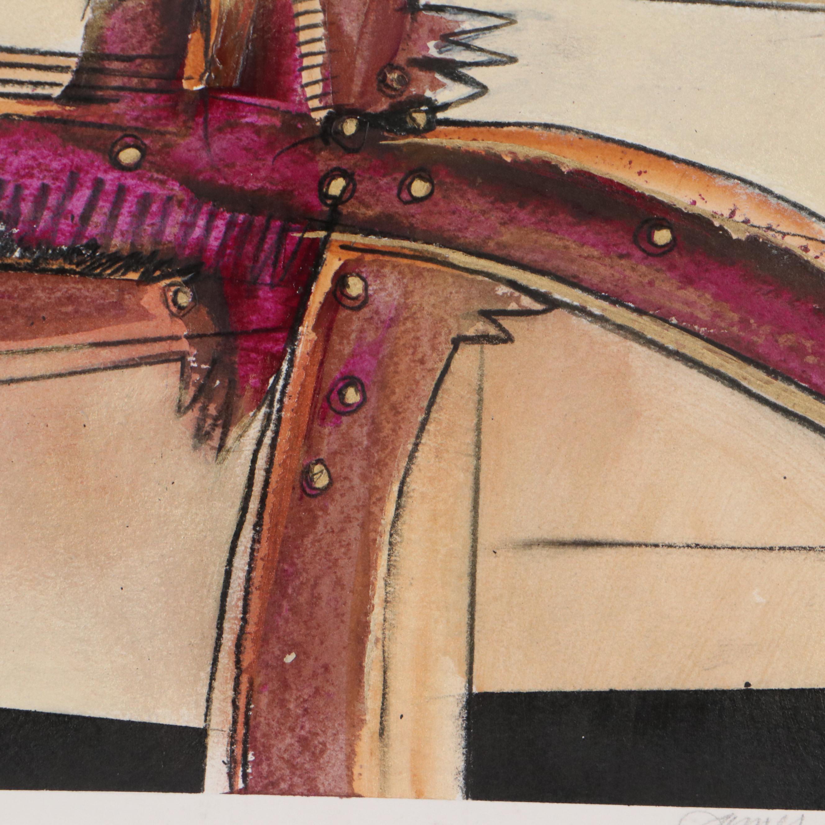 James Turco Mixed Media Composition "Metrics VIII," 21st Century