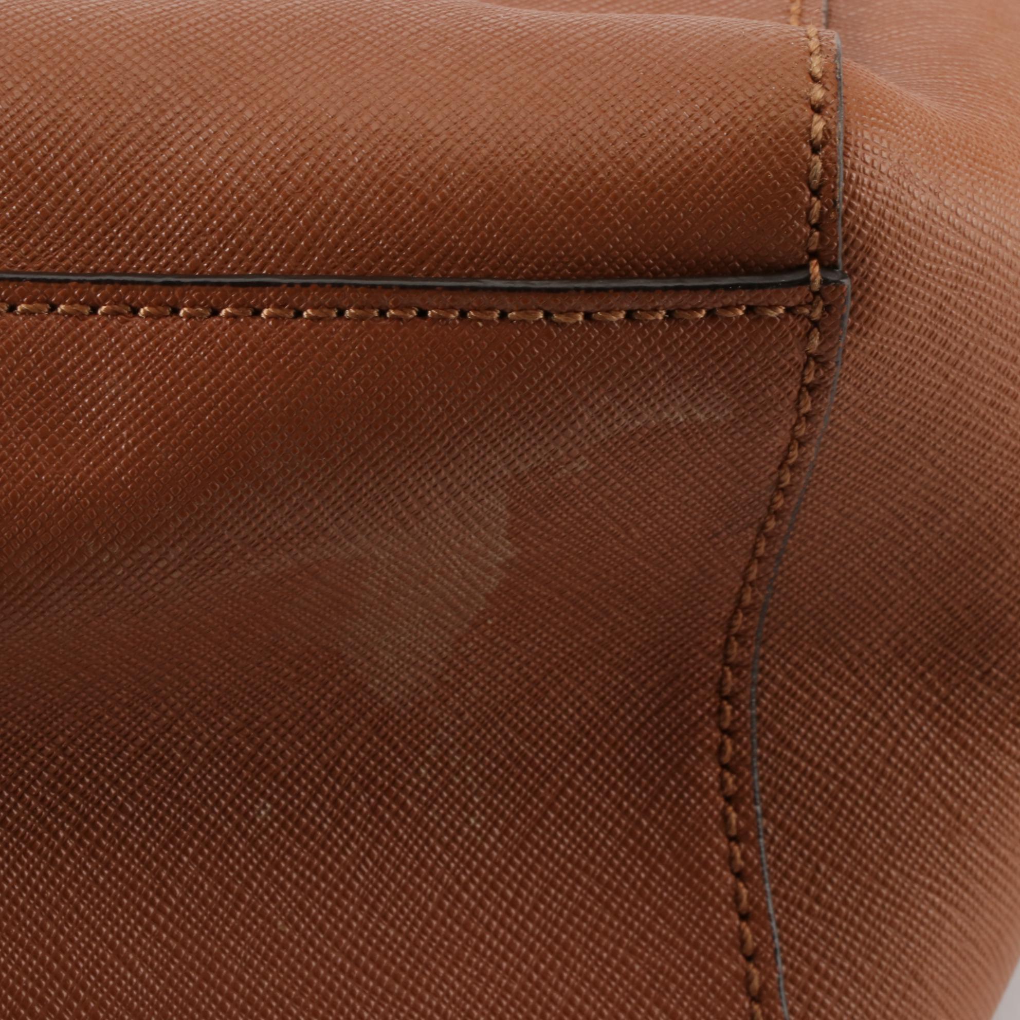 Tory Burch Shoulder Tote Bags in Tan Crossgrain Leather and Black Nylon