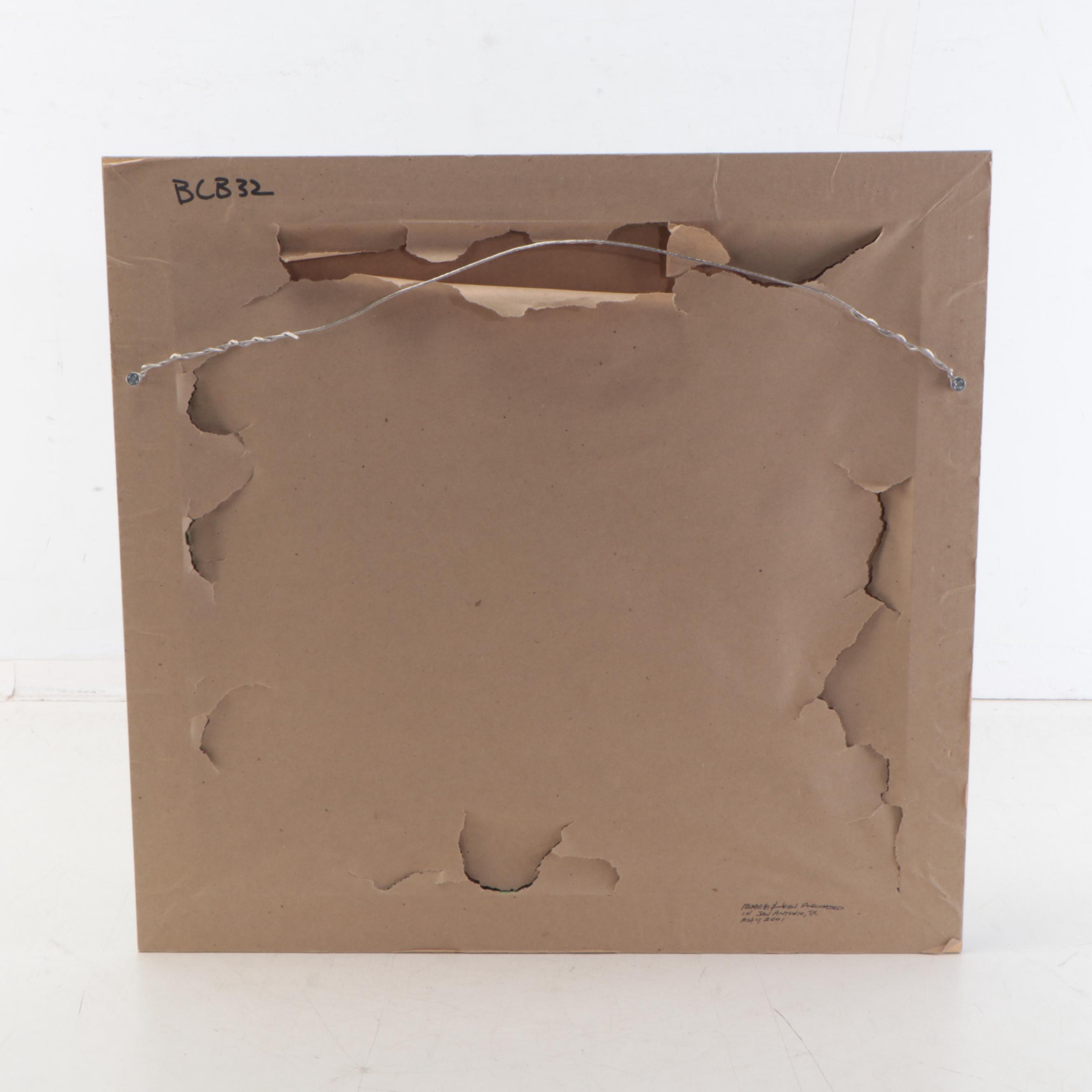 Brother Cletus Folk Ink and Watercolor Painting "The Alamo - San Antonio, Texas"