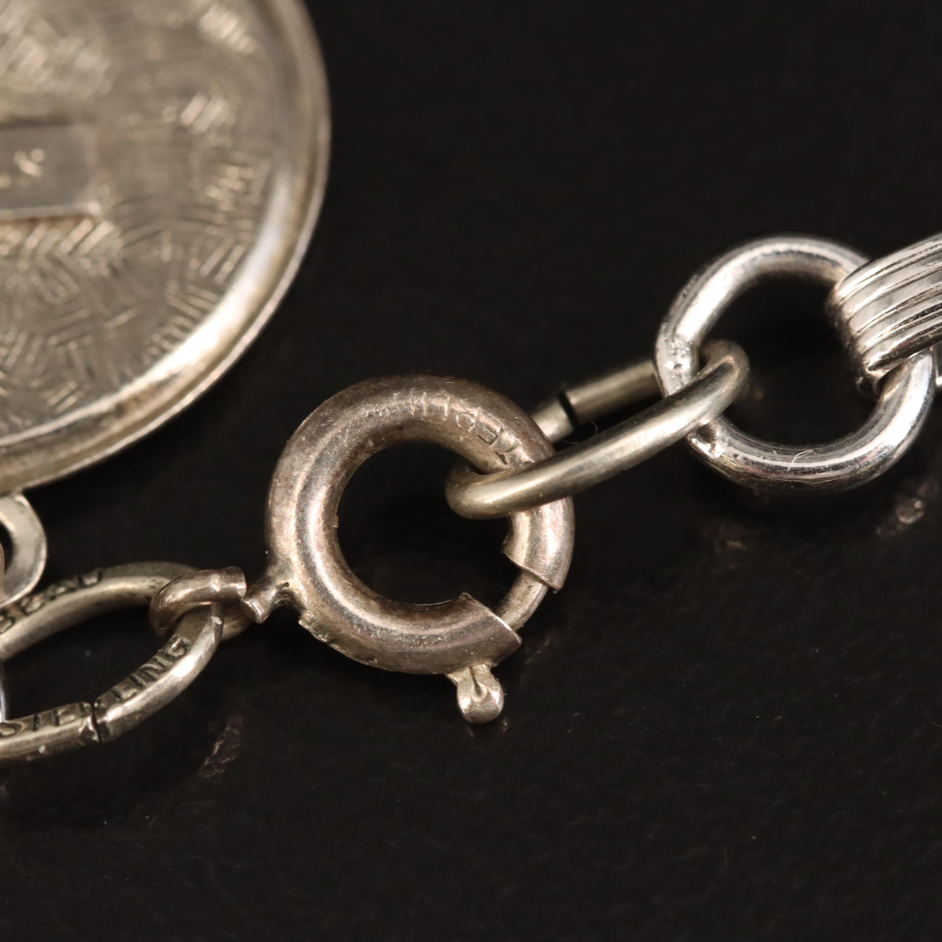 Sterling Charm Bracelet with Beau and Walt Disney Charms