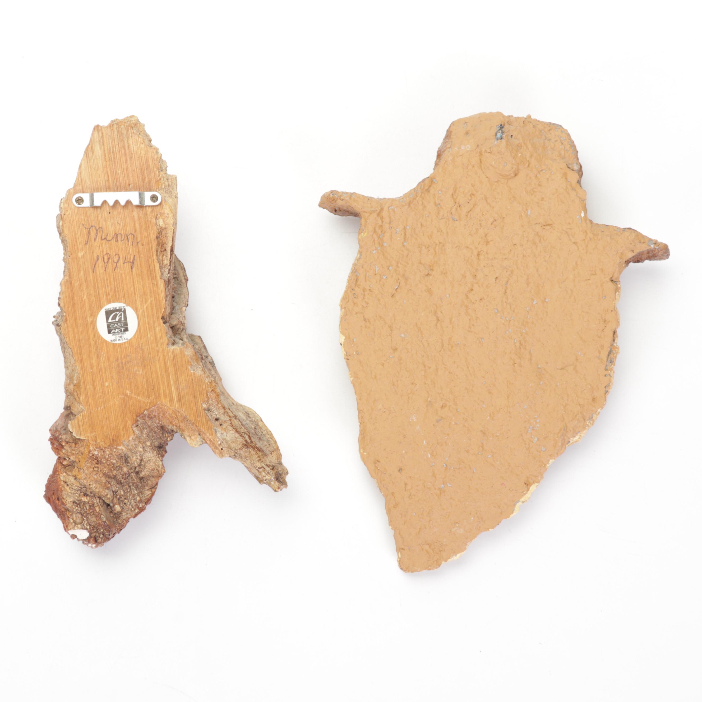 Carved Wood Faces and Figurine Sculptures