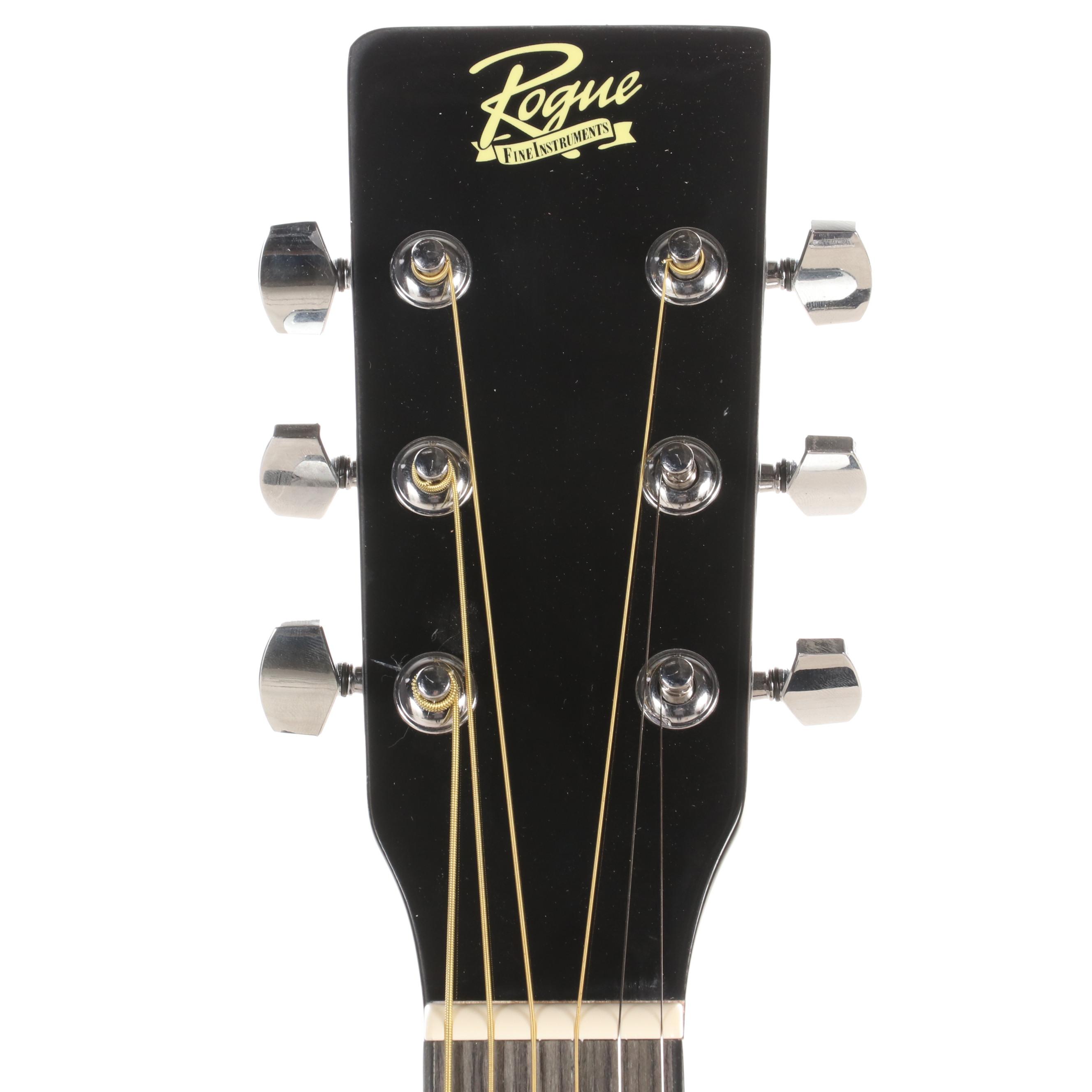 Dave Grohl Signed Pickguard with Rogue Dreadnought Acoustic Guitar