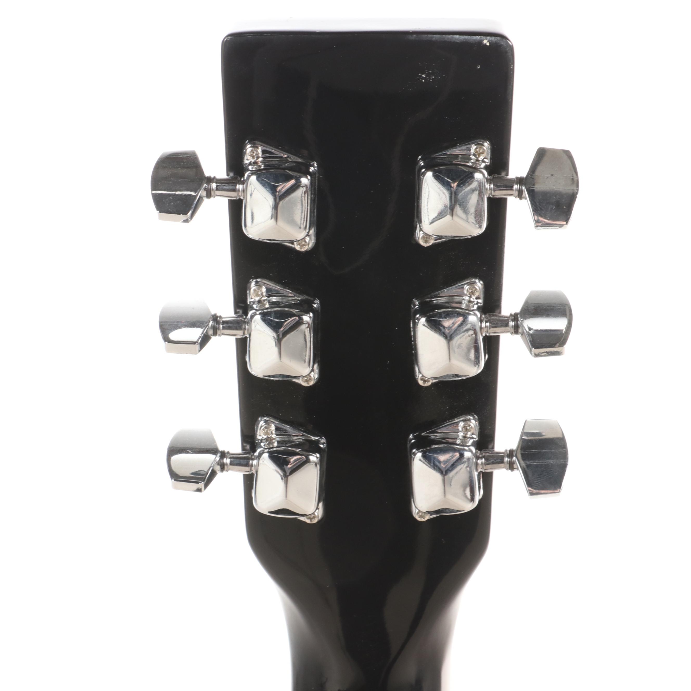 Dave Grohl Signed Pickguard with Rogue Dreadnought Acoustic Guitar