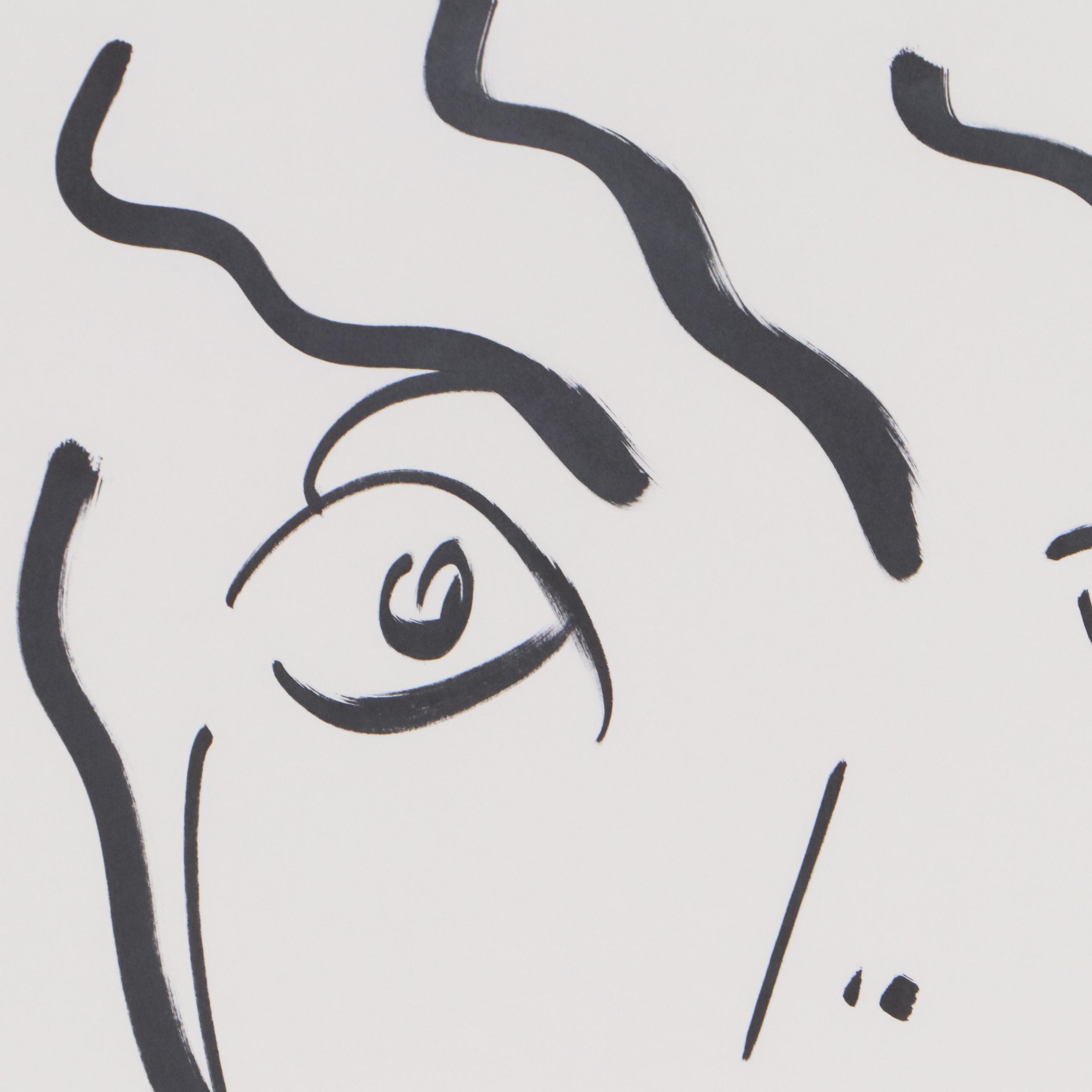 Peter Keil Abstract Portrait Drawing