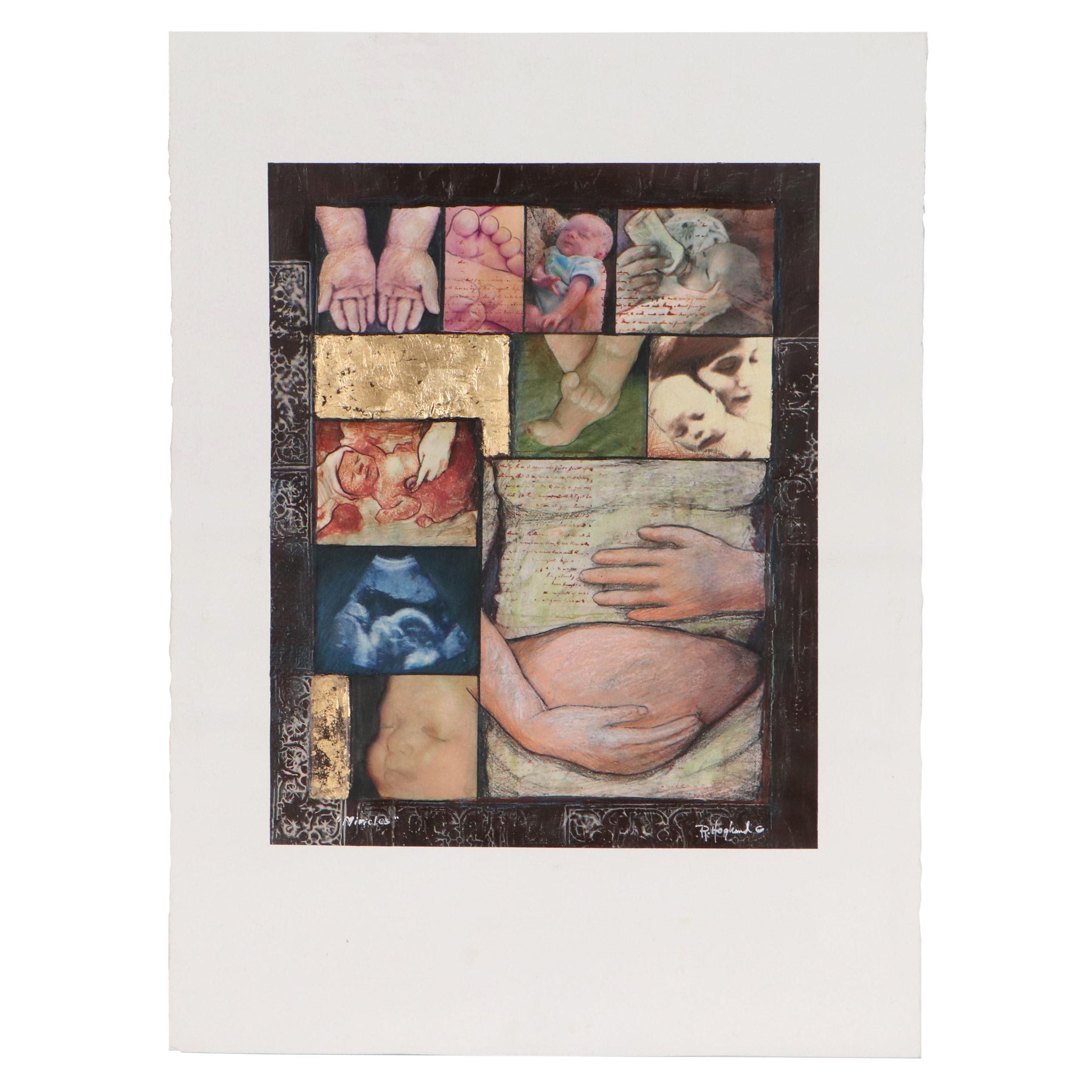 Robert Hoglund Mixed Media Composition "Miracles" 21st Century
