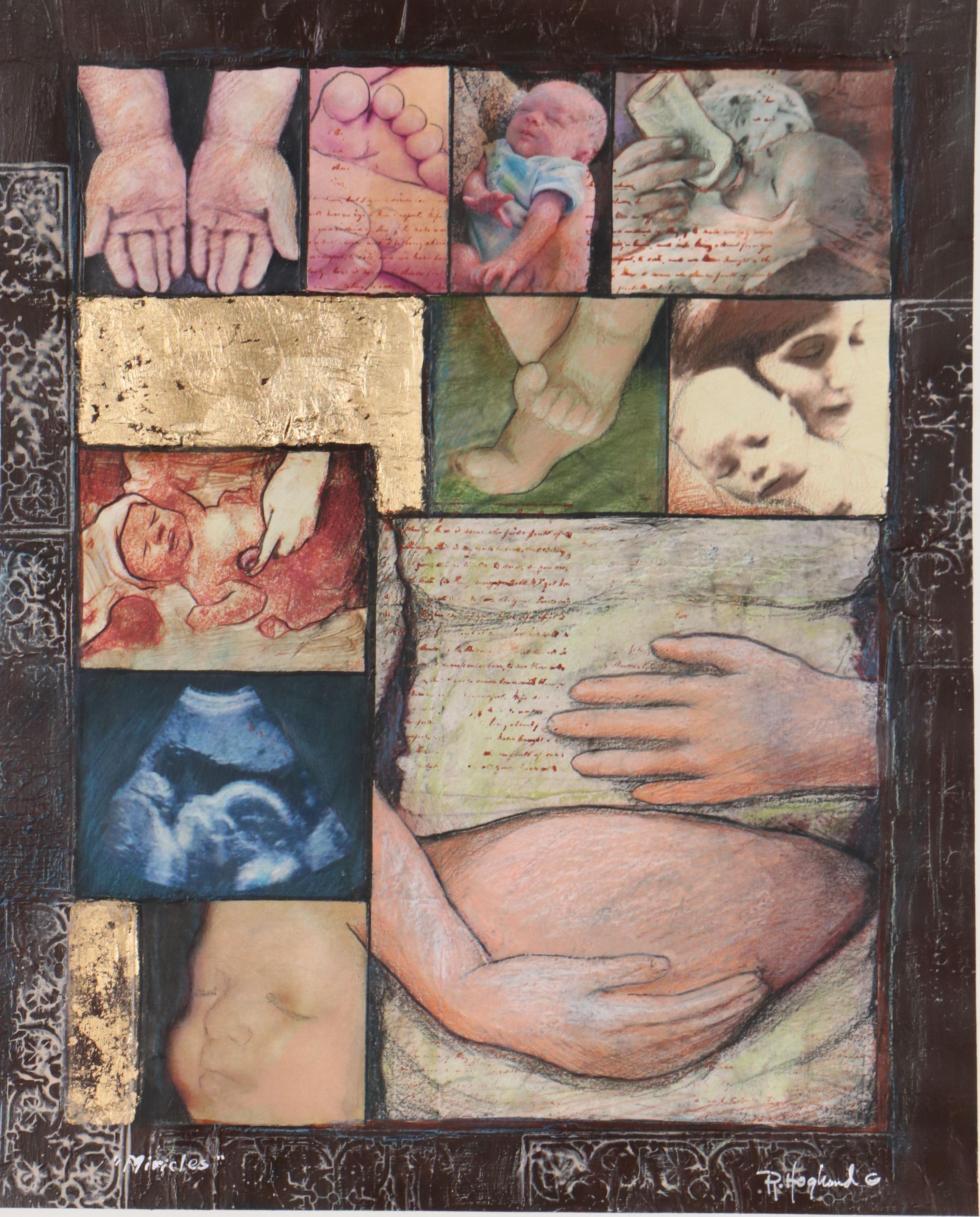 Robert Hoglund Mixed Media Composition "Miracles" 21st Century