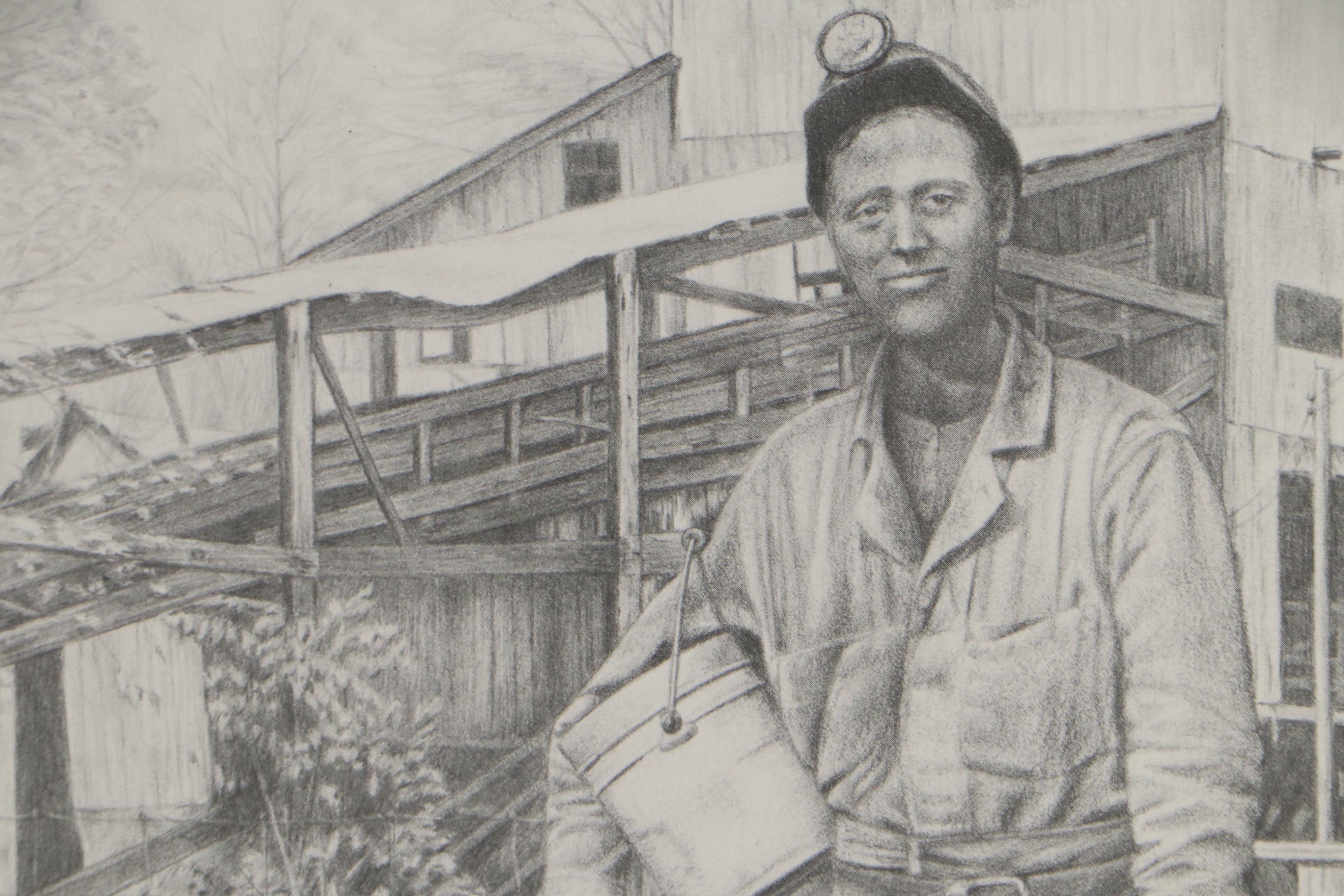 Willard Gayheart Halftone "Portrait of a Coal Miner," 1987