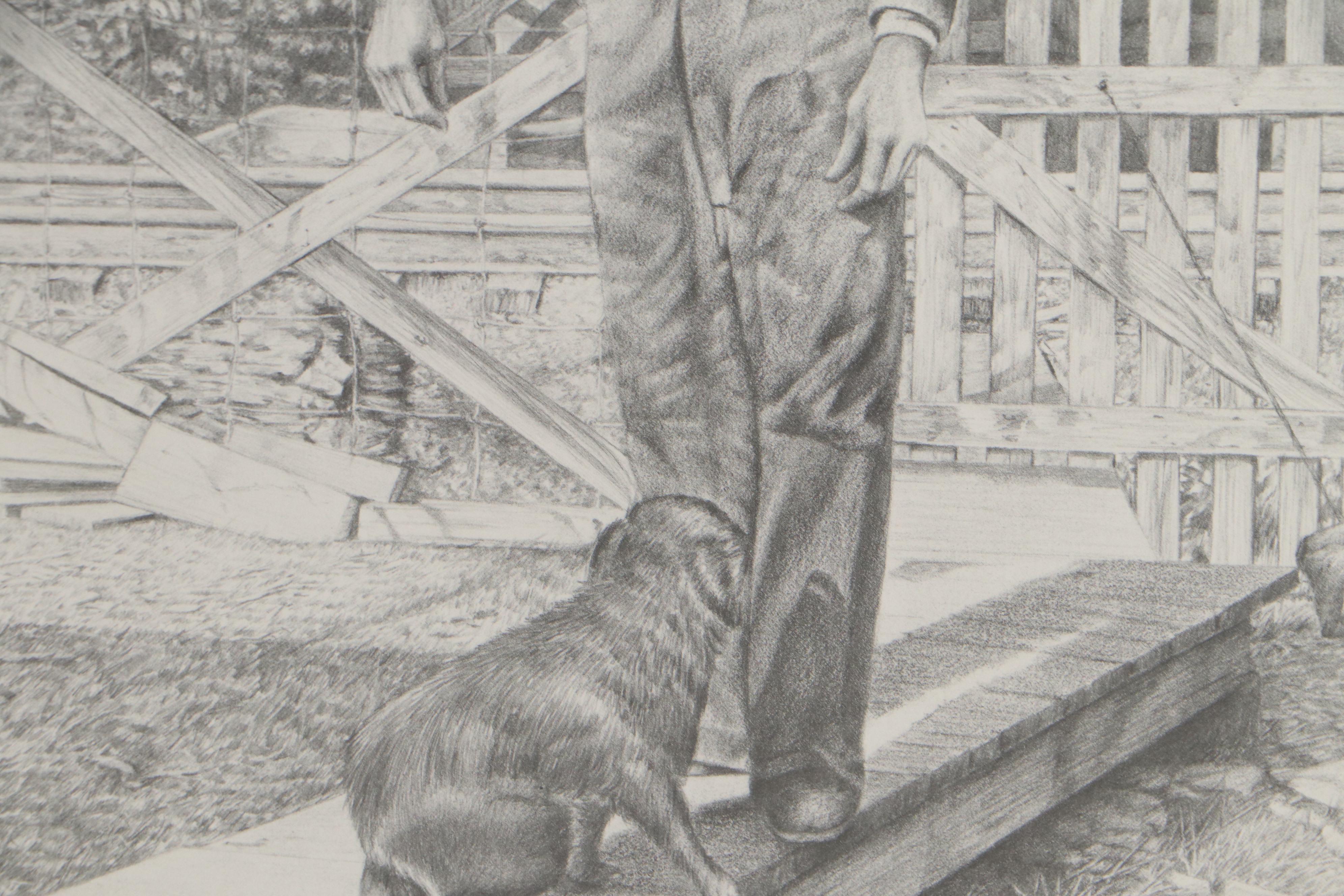 Willard Gayheart Halftone "Portrait of a Coal Miner," 1987