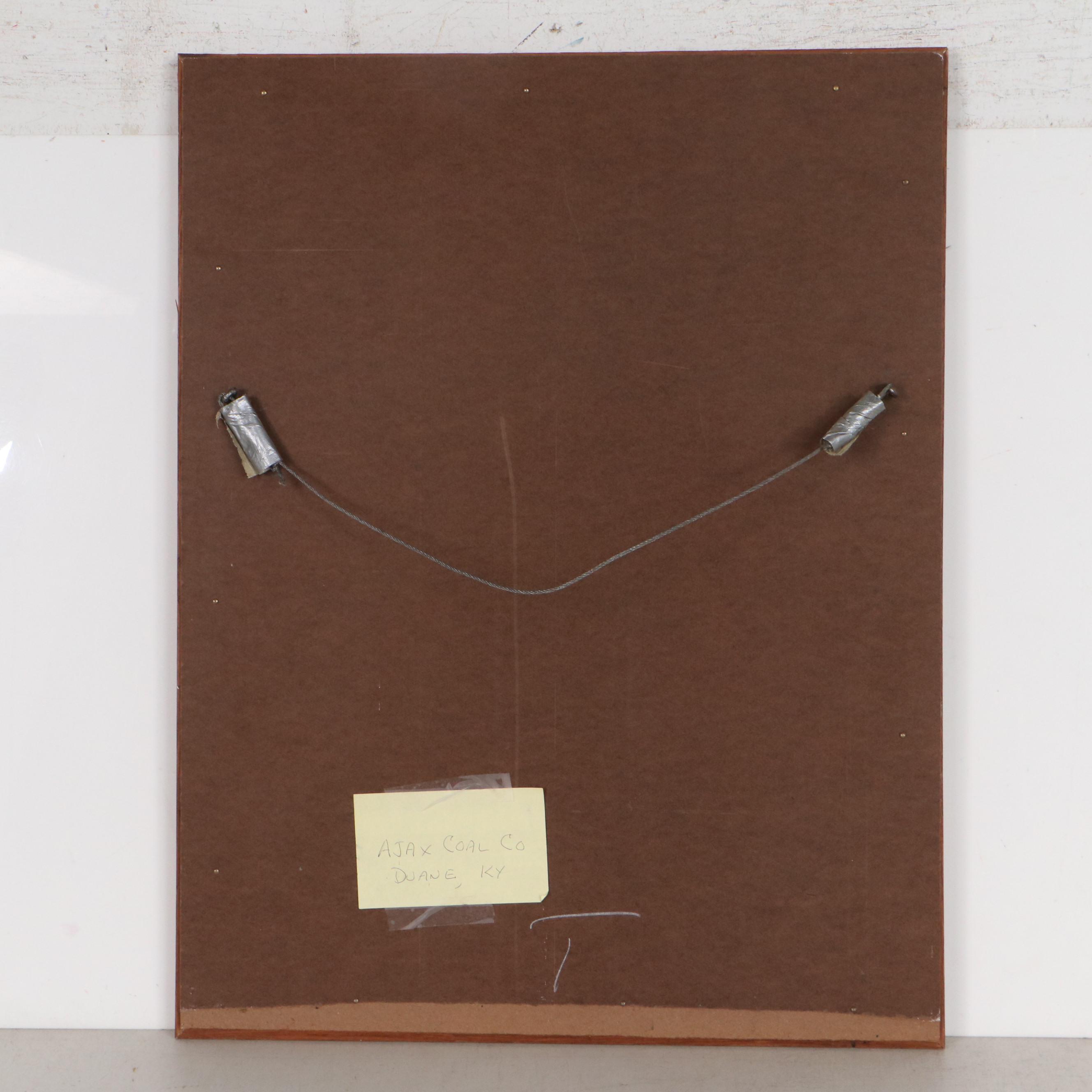 Willard Gayheart Halftone "Portrait of a Coal Miner," 1987