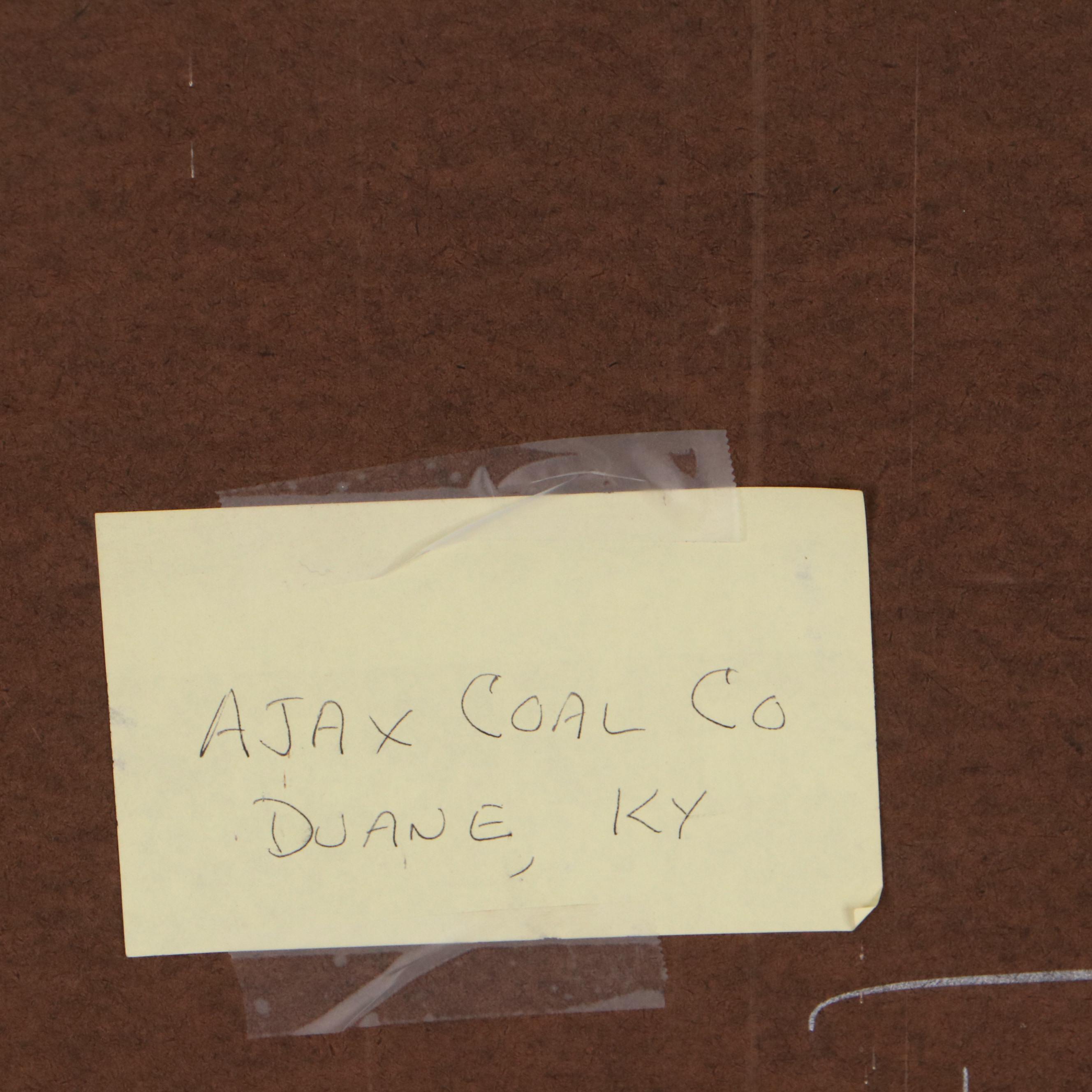 Willard Gayheart Halftone "Portrait of a Coal Miner," 1987