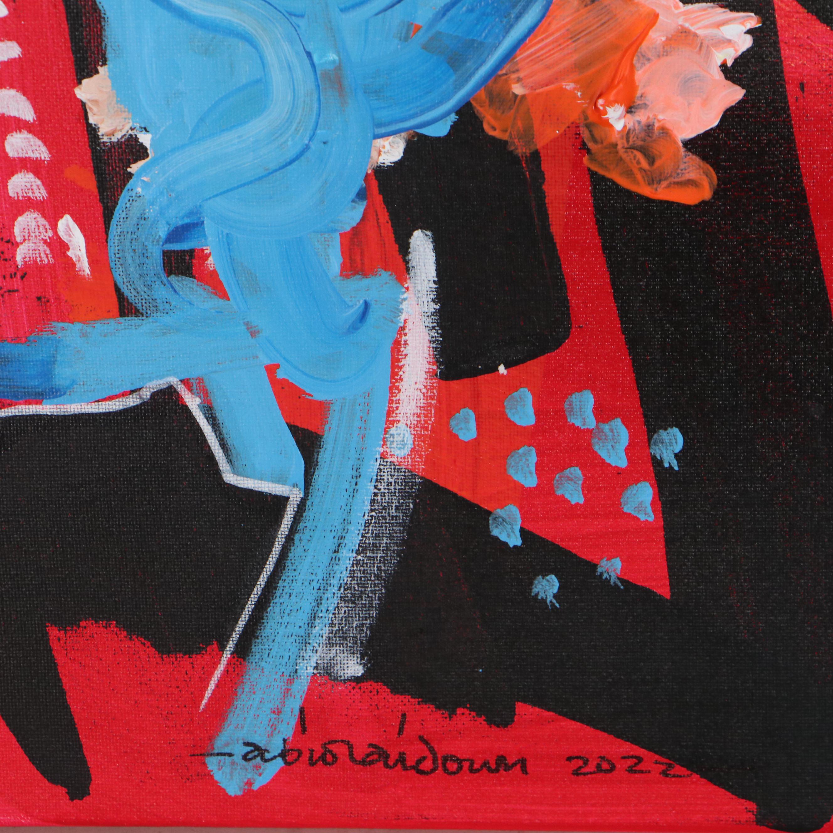 Abiola Idowu Stylized Portrait Acrylic Painting, 2022