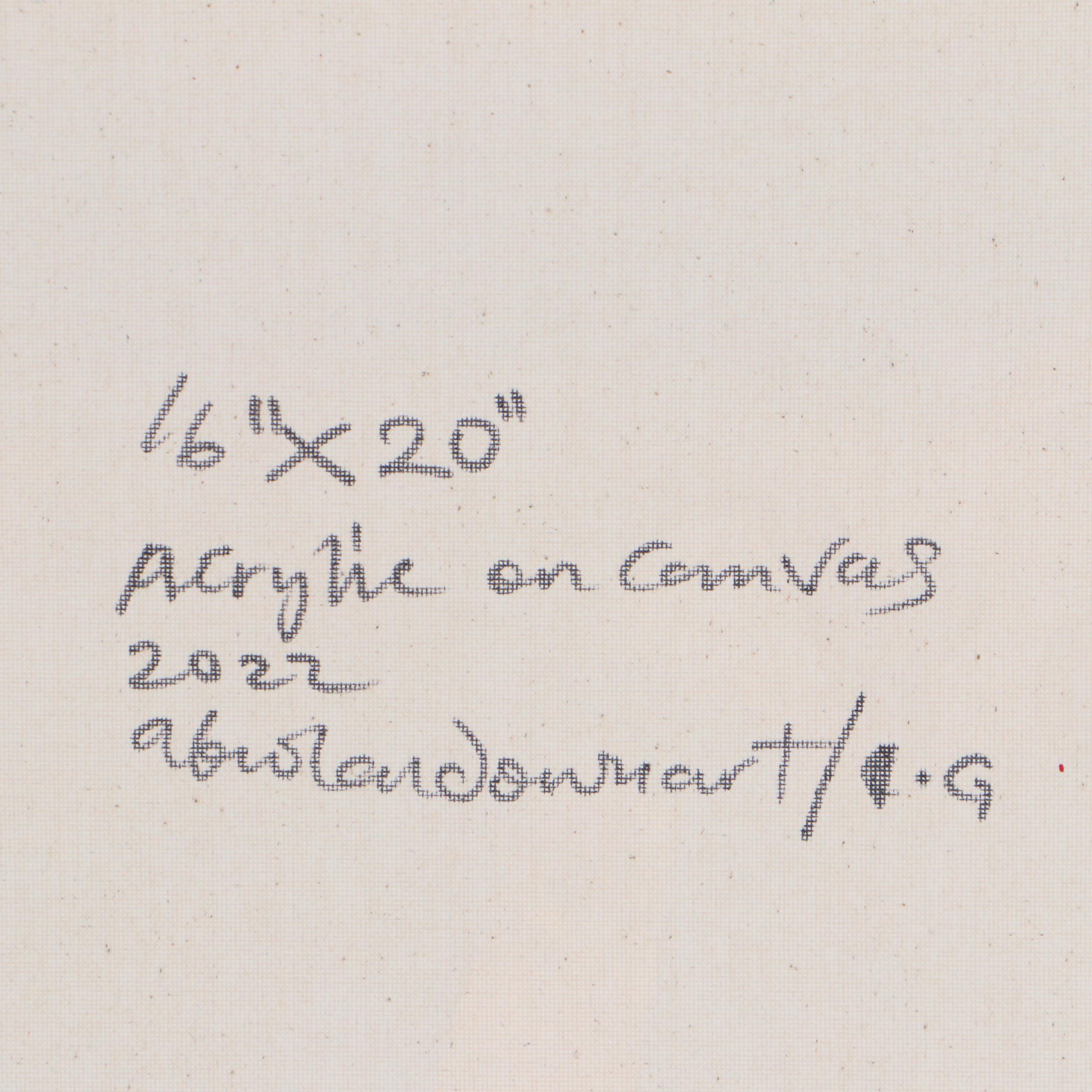 Abiola Idowu Stylized Portrait Acrylic Painting, 2022