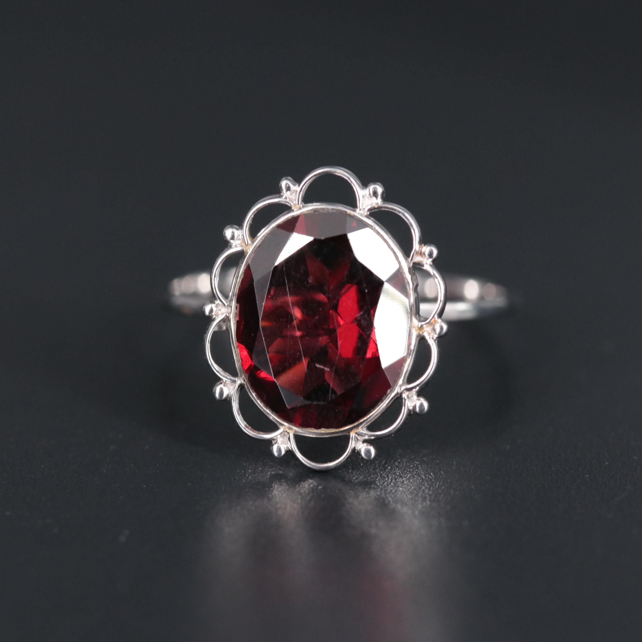 14K Garnet Ring