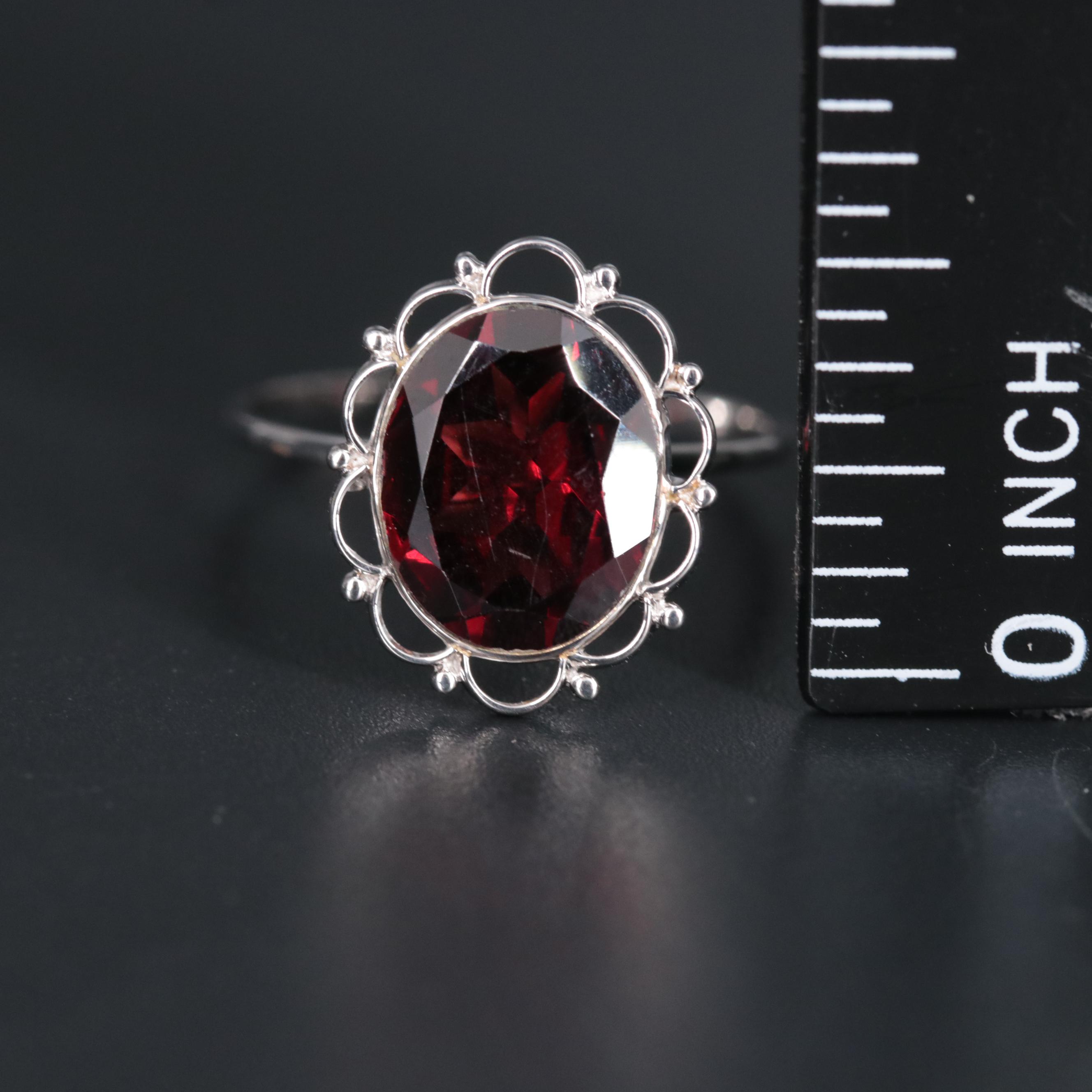 14K Garnet Ring
