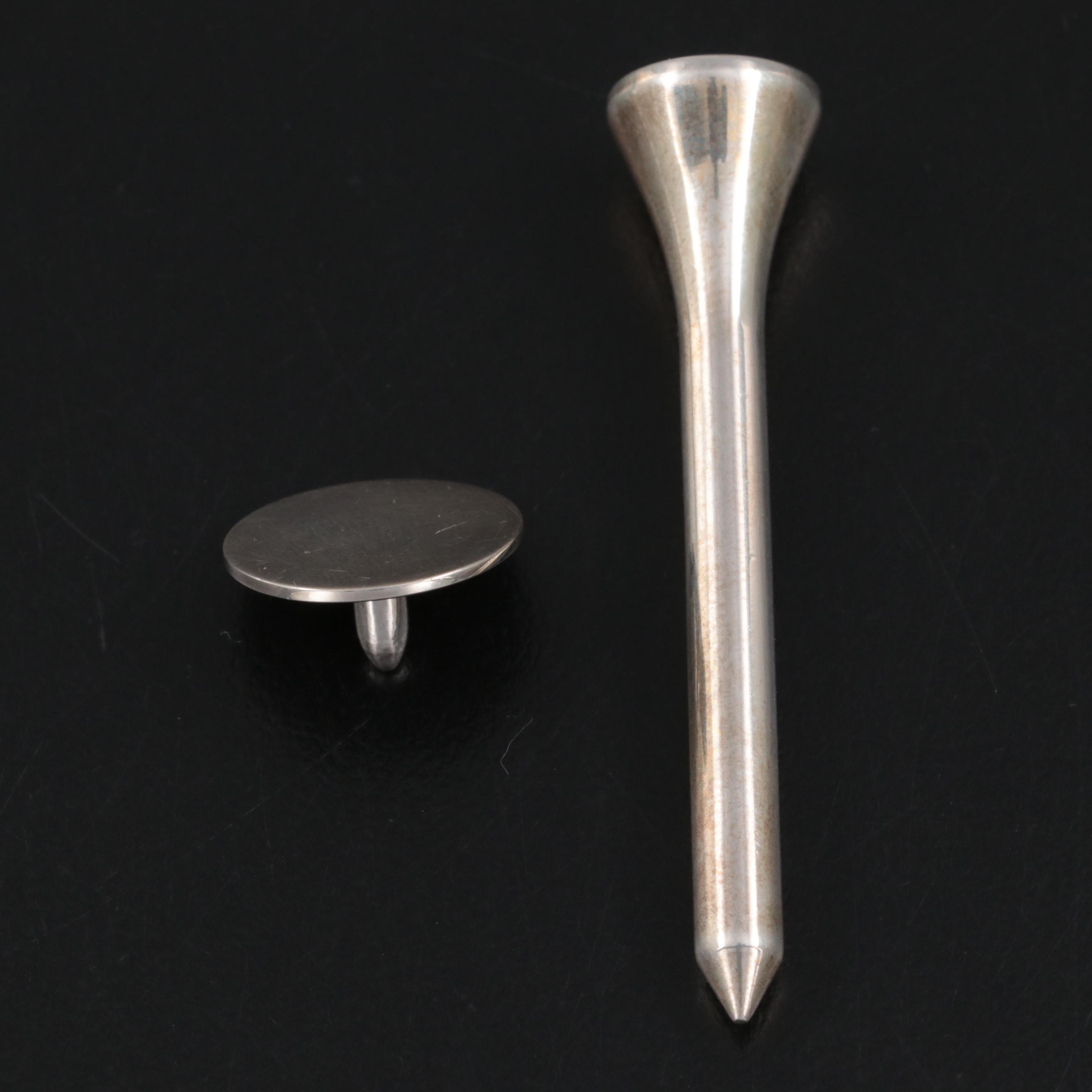 Tiffany & Co. Sterling Silver Golf Tee and Push Pin