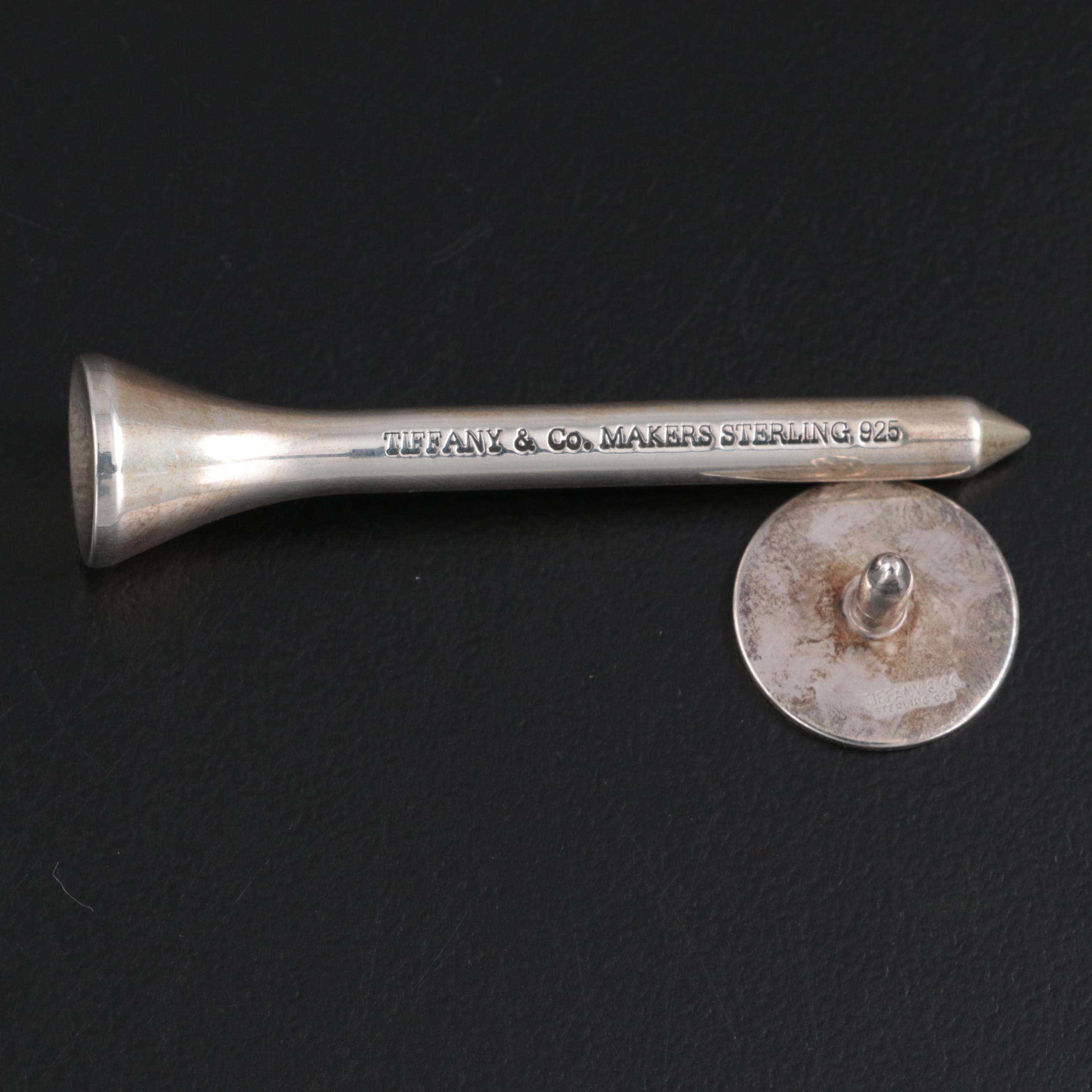 Tiffany & Co. Sterling Silver Golf Tee and Push Pin