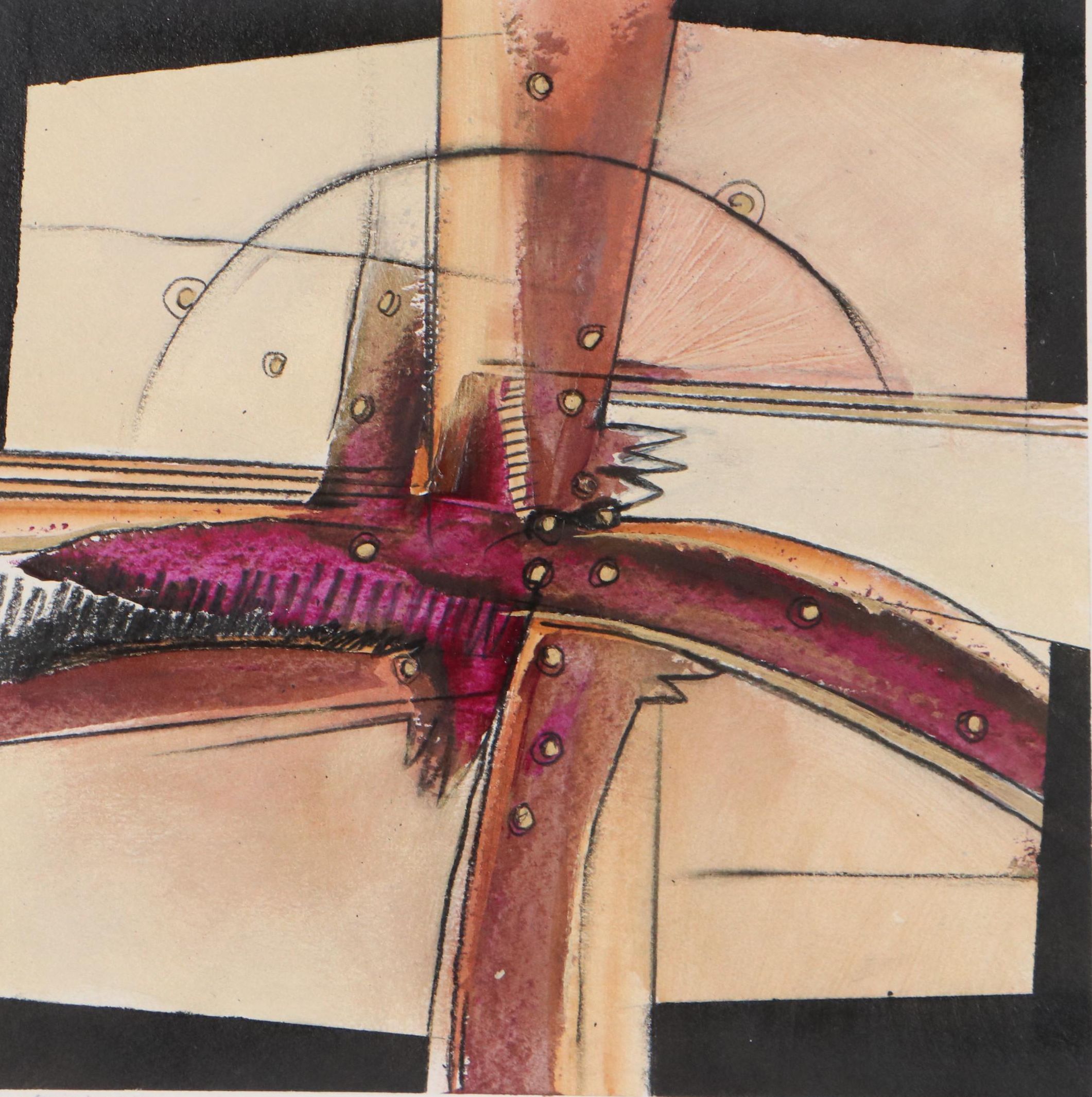 James Turco Mixed Media Composition "Metrics VIII," 21st Century