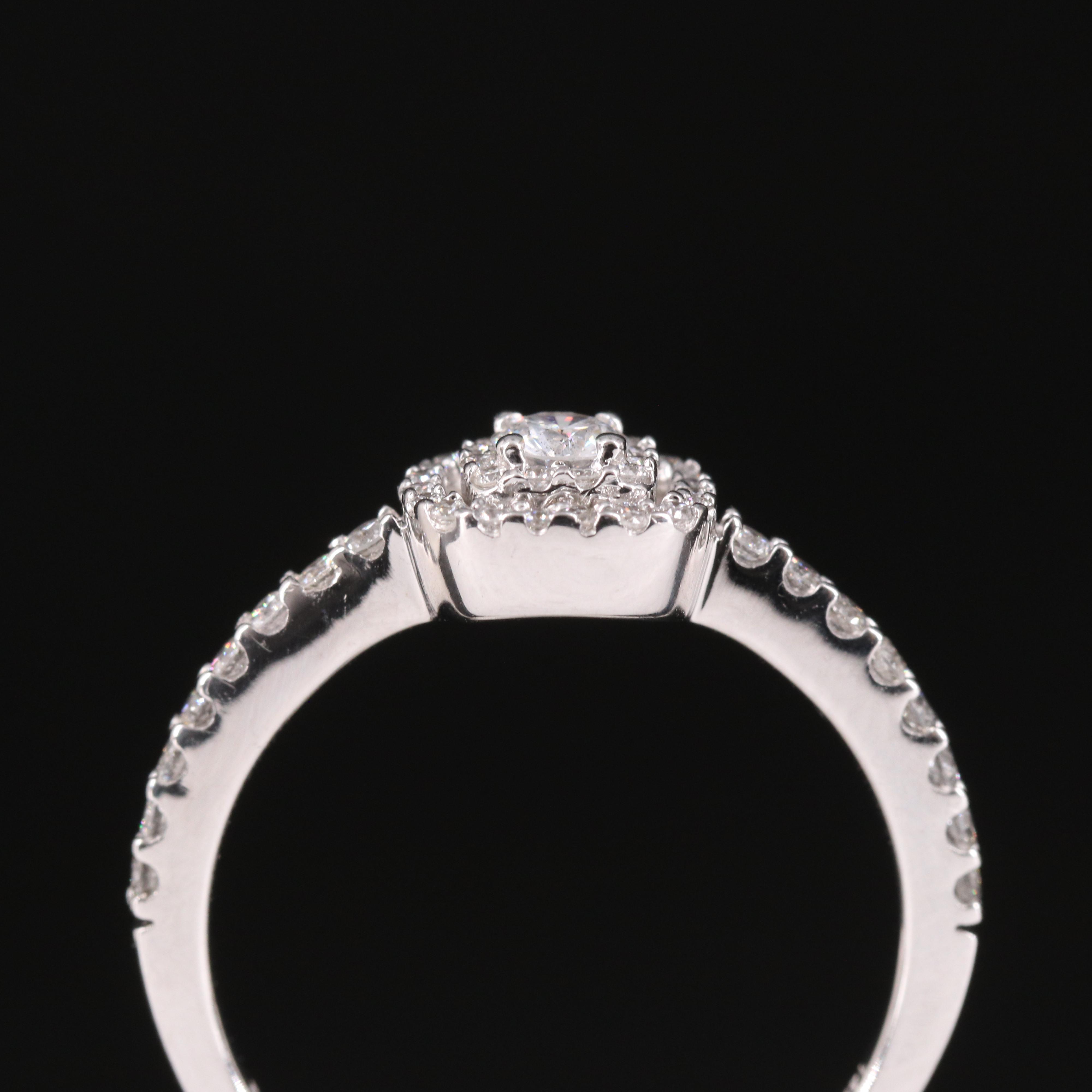 14K 0.55 CTW Diamond Halo Ring