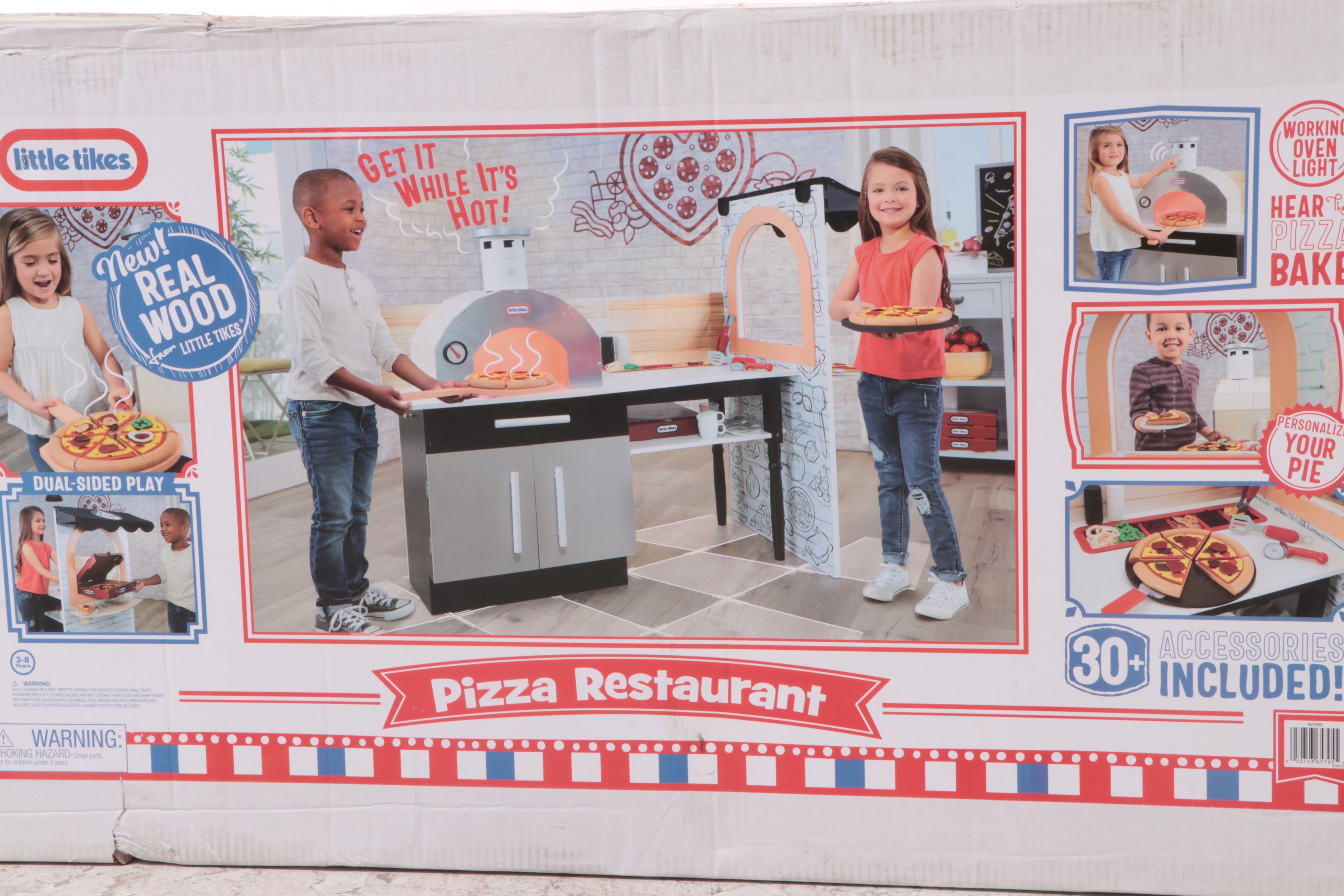 Little Tikes Pizza Restaurant Pretend Play Kitchen with Accessories