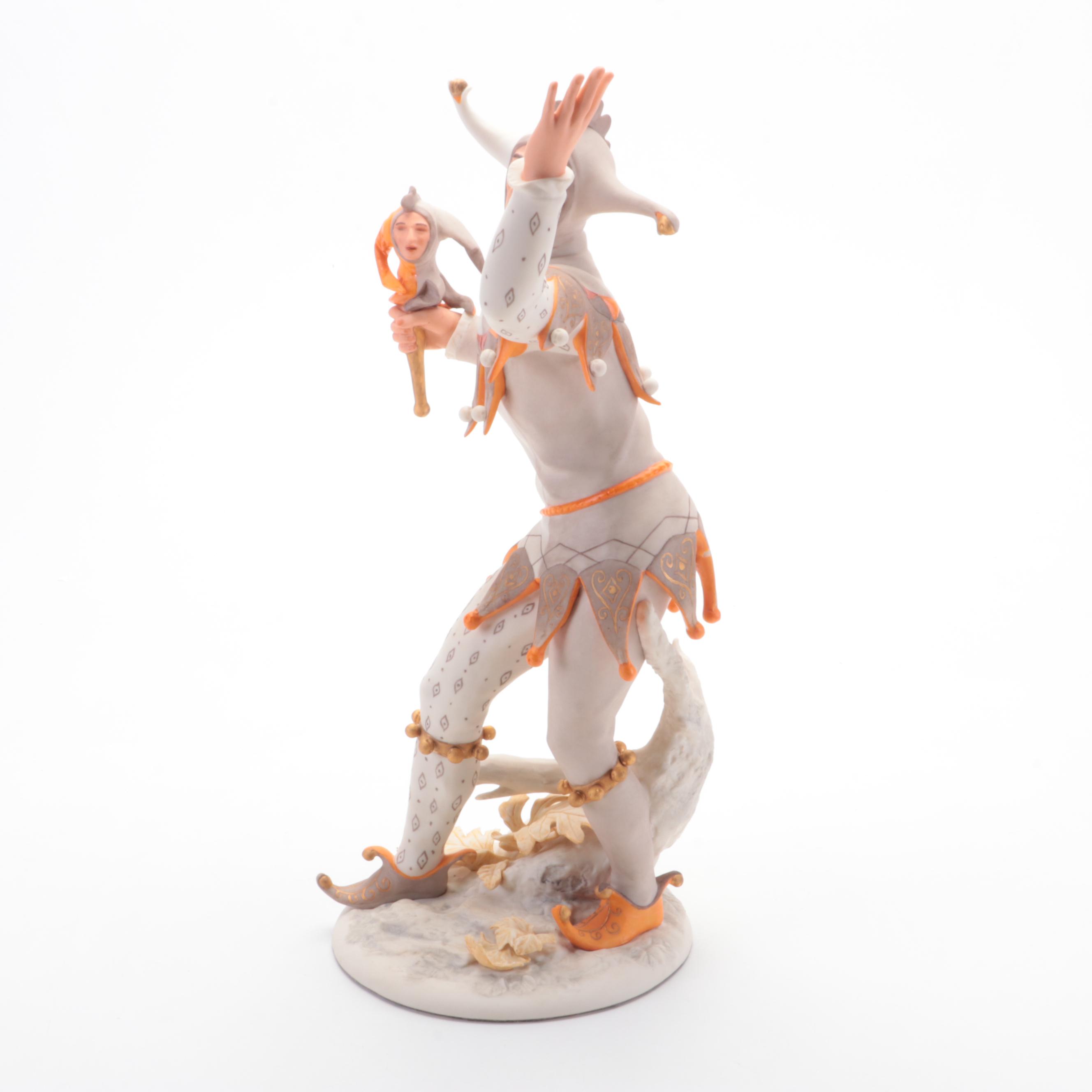 Cybis "Court Jester" Bisque Porcelain Figurine, circa 1978