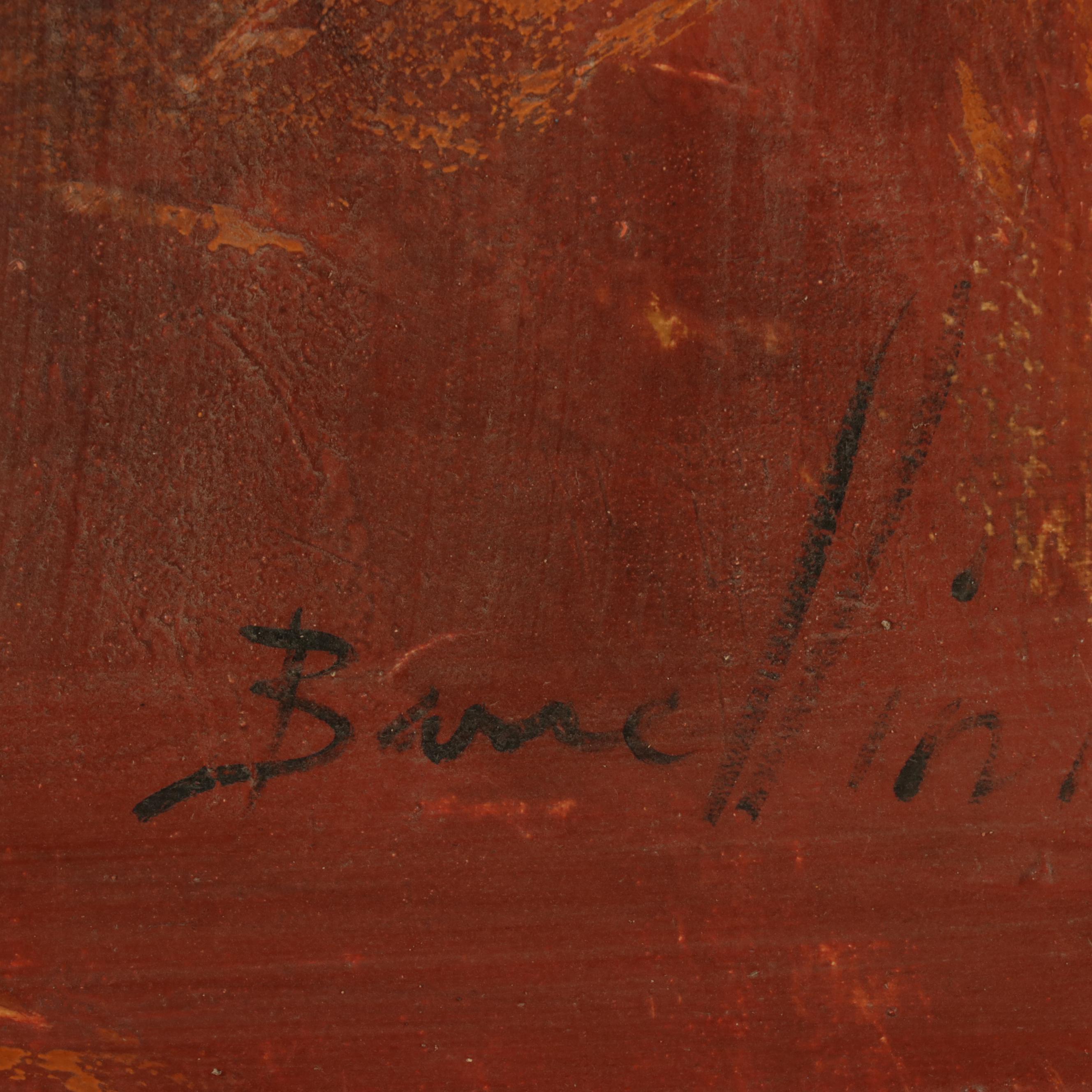 Portrait Oil Painting of Crying Child, Mid-Late 20th Century