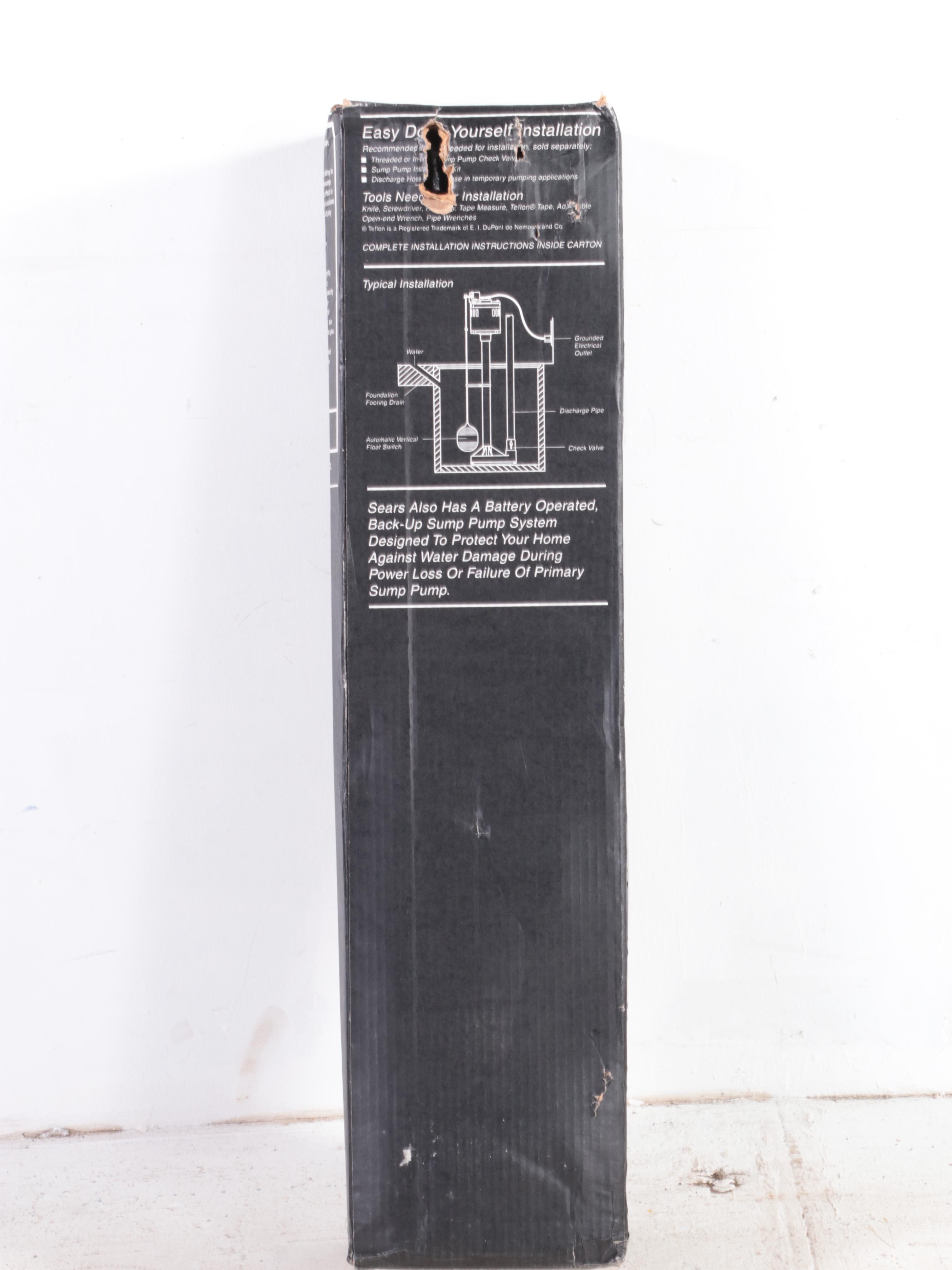 Craftsman 1/2 Hp Sump Pump and LDR Drainage Kit Piping