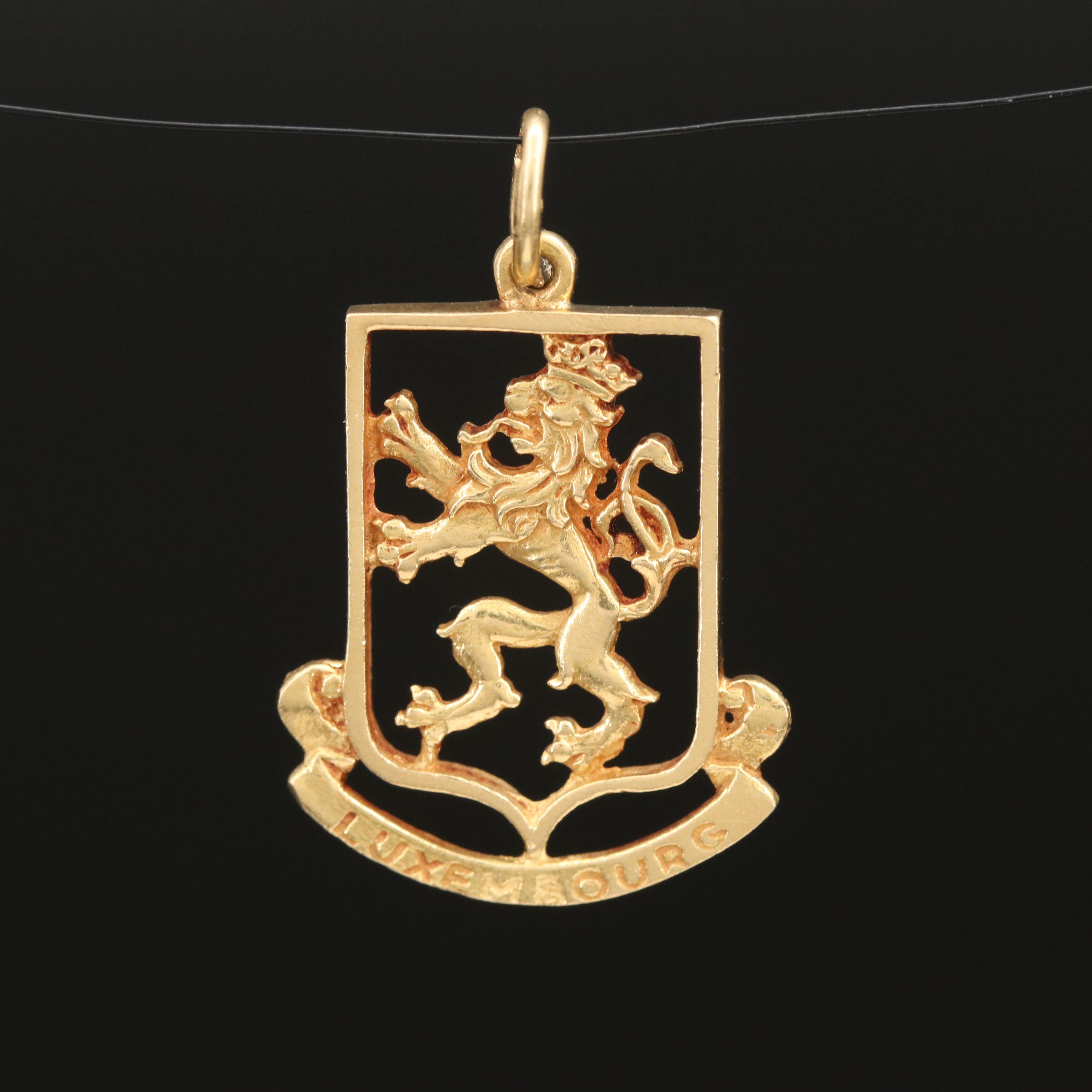 18K Coat of Arms for Luxembourg Pendant