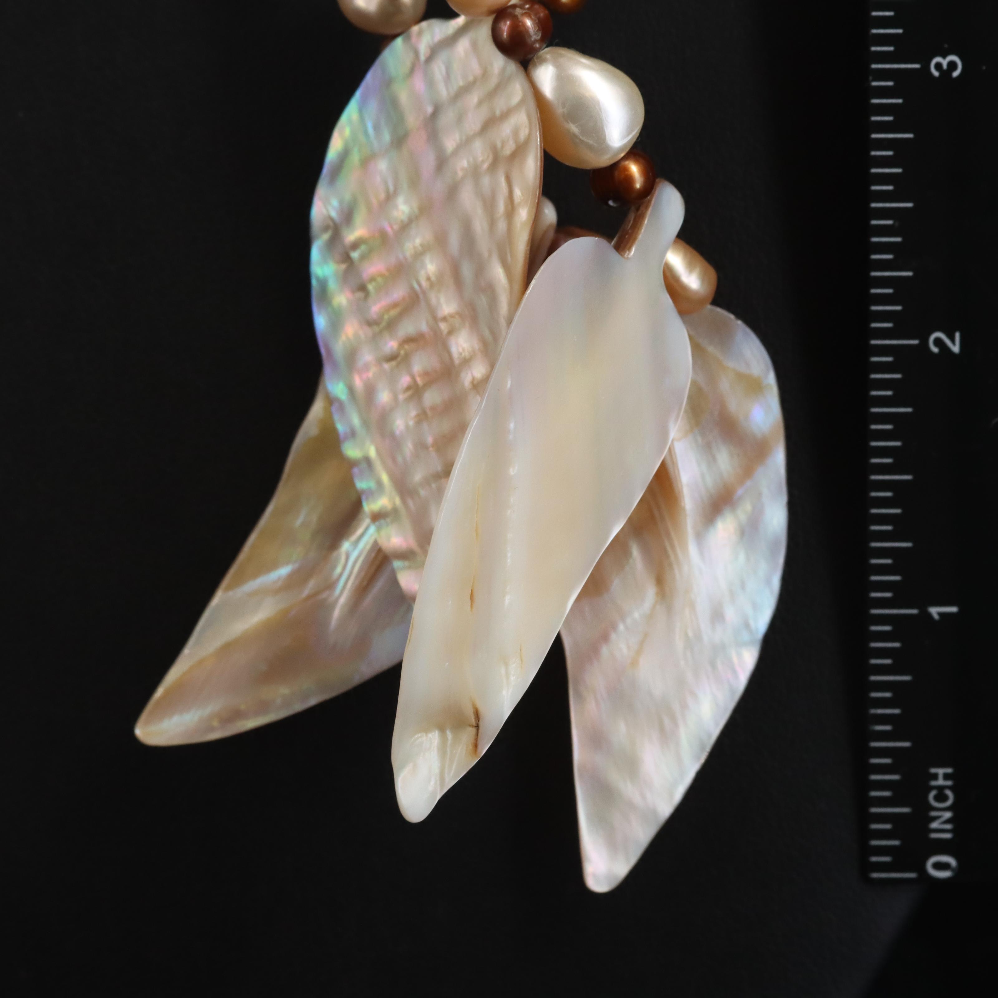 Pearl and Mother-of-Pearl Lariat Necklace