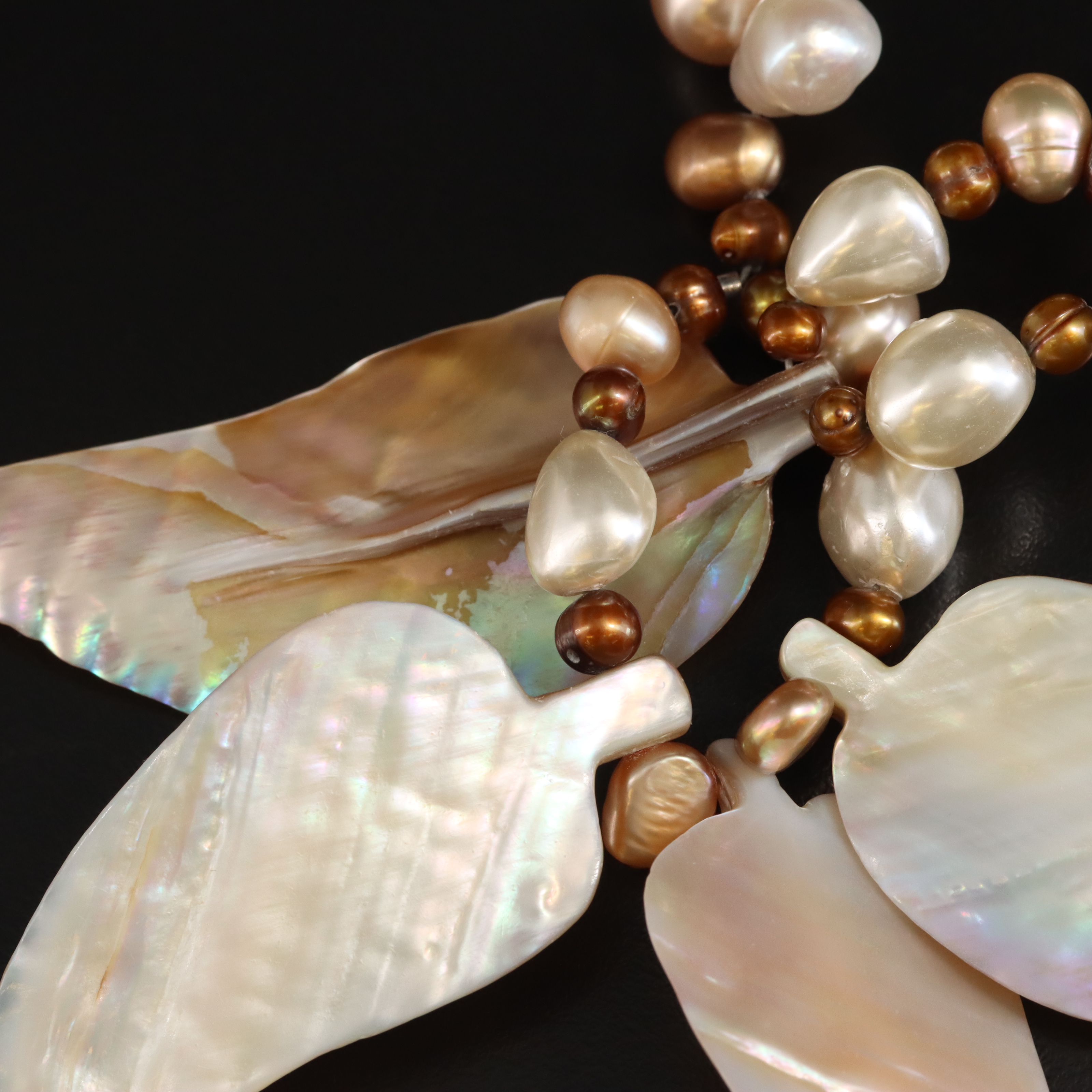 Pearl and Mother-of-Pearl Lariat Necklace