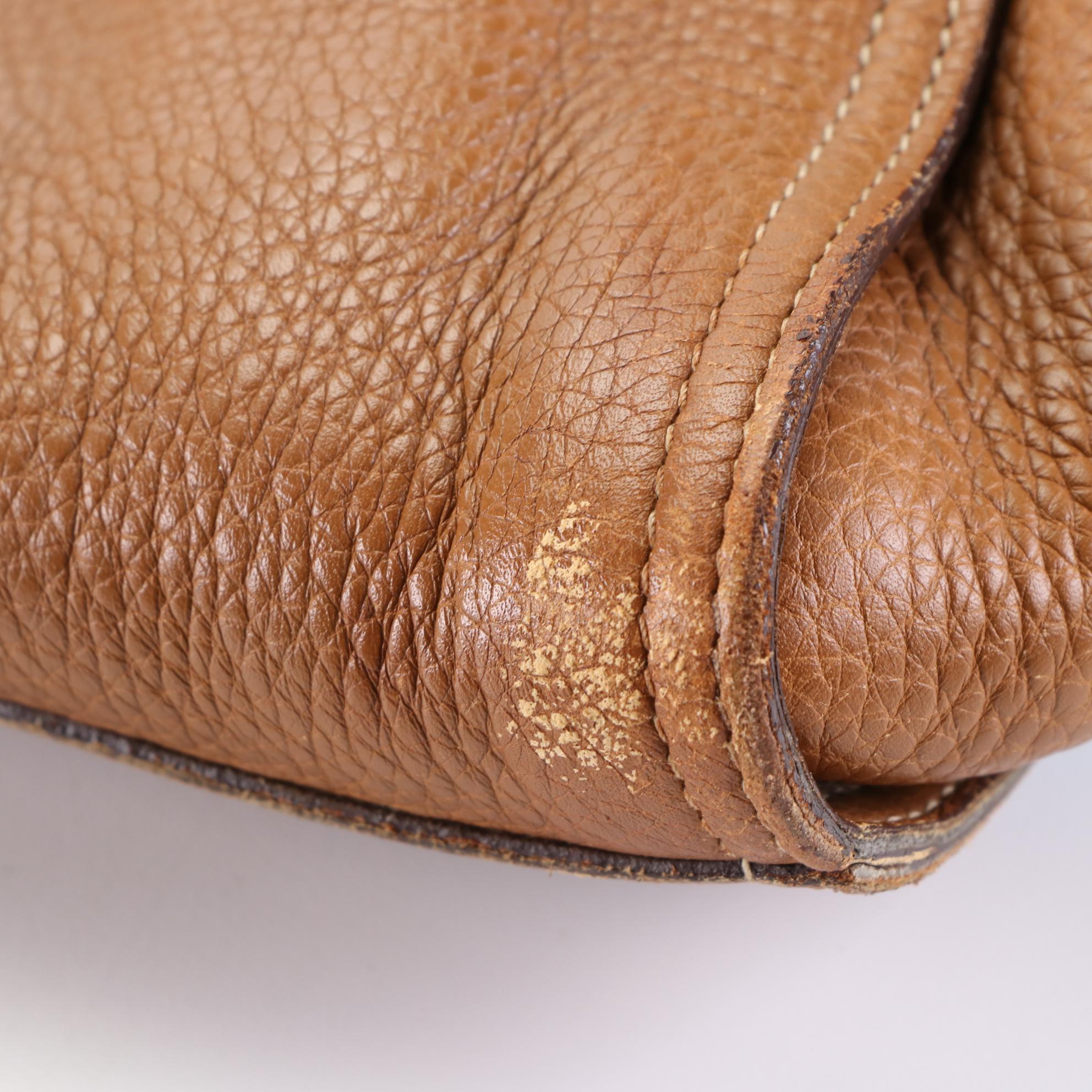 Prada Tote Bag in Tan Pebble Grain Leather