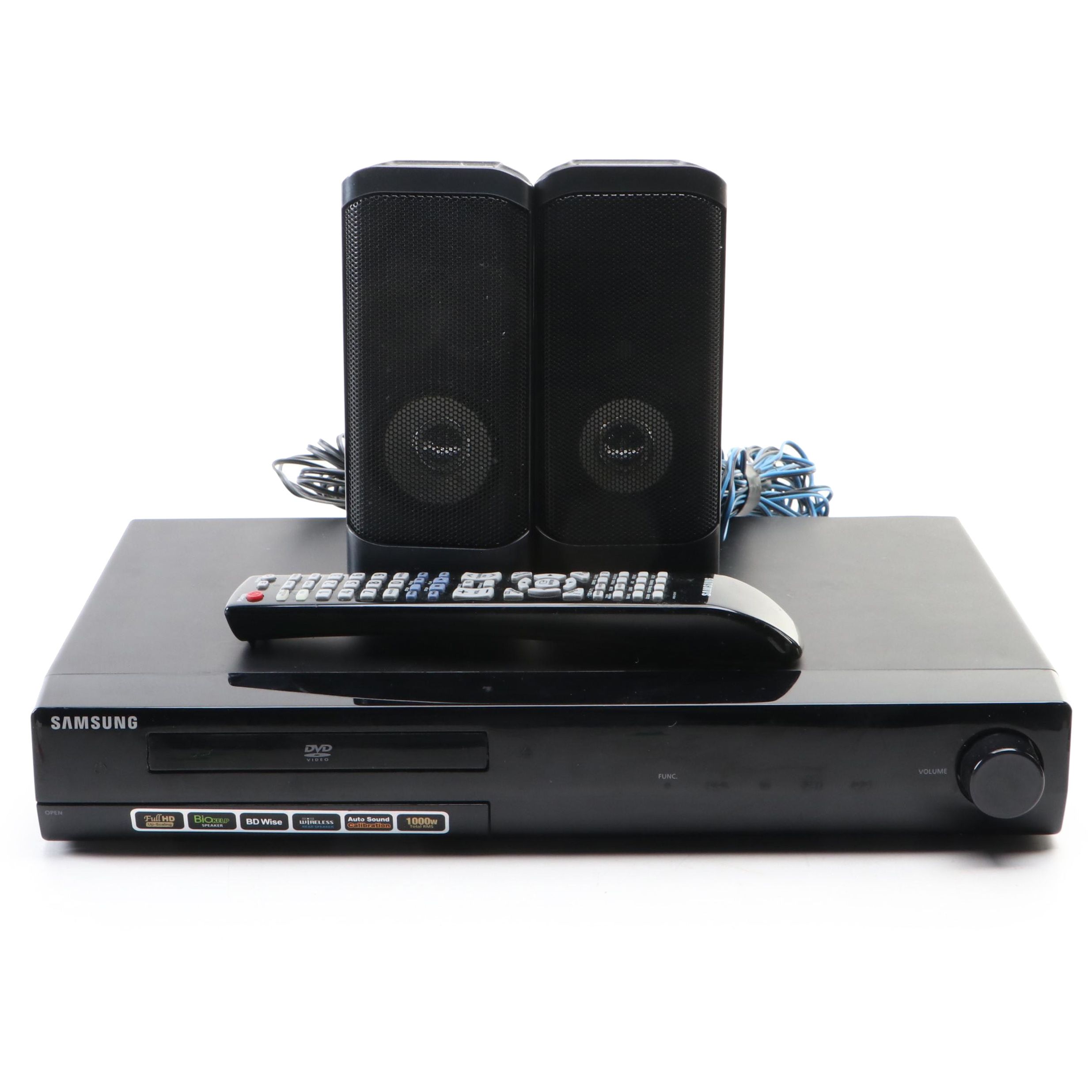 Samsung HT-TZ422 Home Theatre Receiver with DVD and RCA Tabletop Speakers