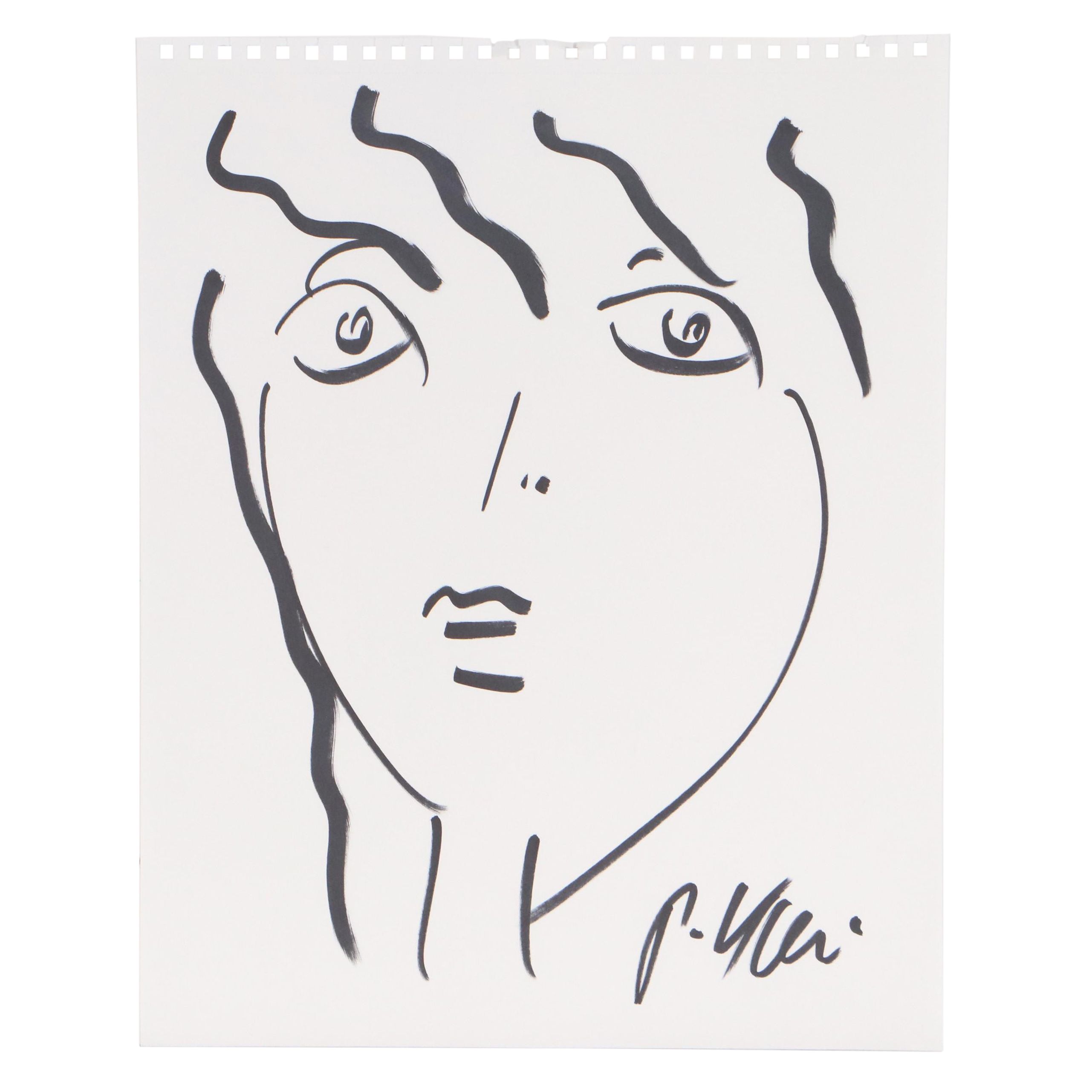 Peter Keil Abstract Portrait Drawing