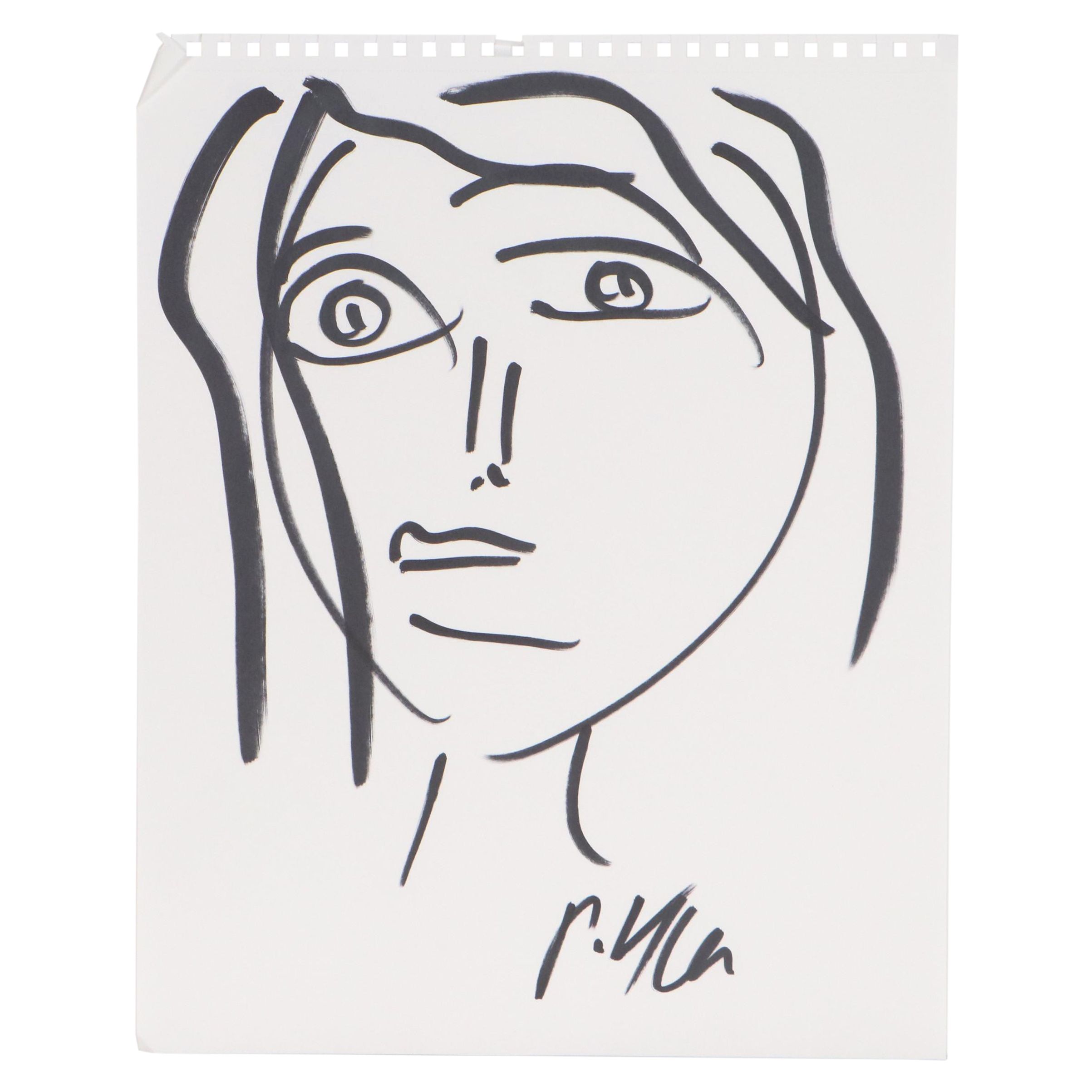 Peter Keil Abstract Portrait Drawing