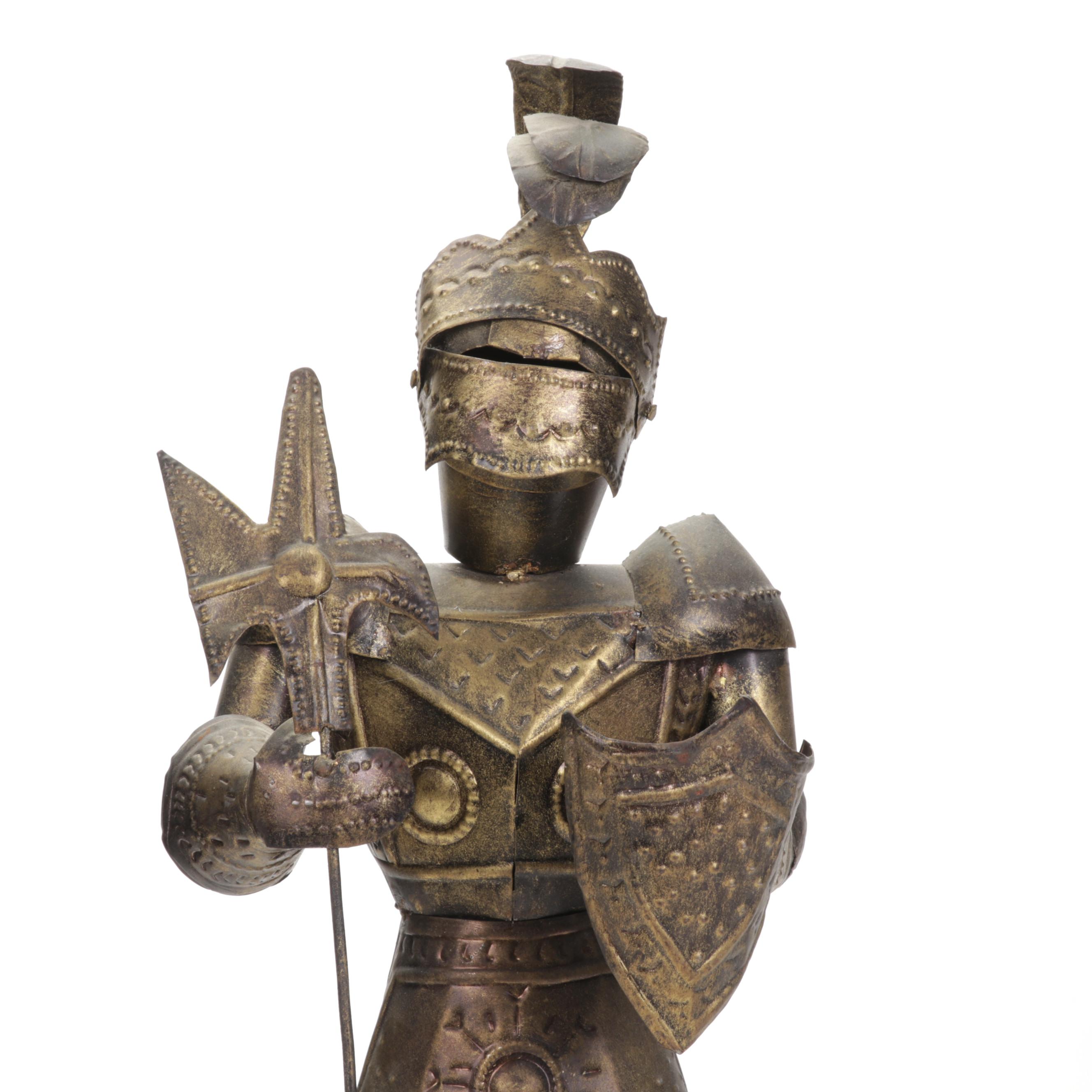 Miniature Gilt Metal Suit of Armor , Early to Mid-20th Century