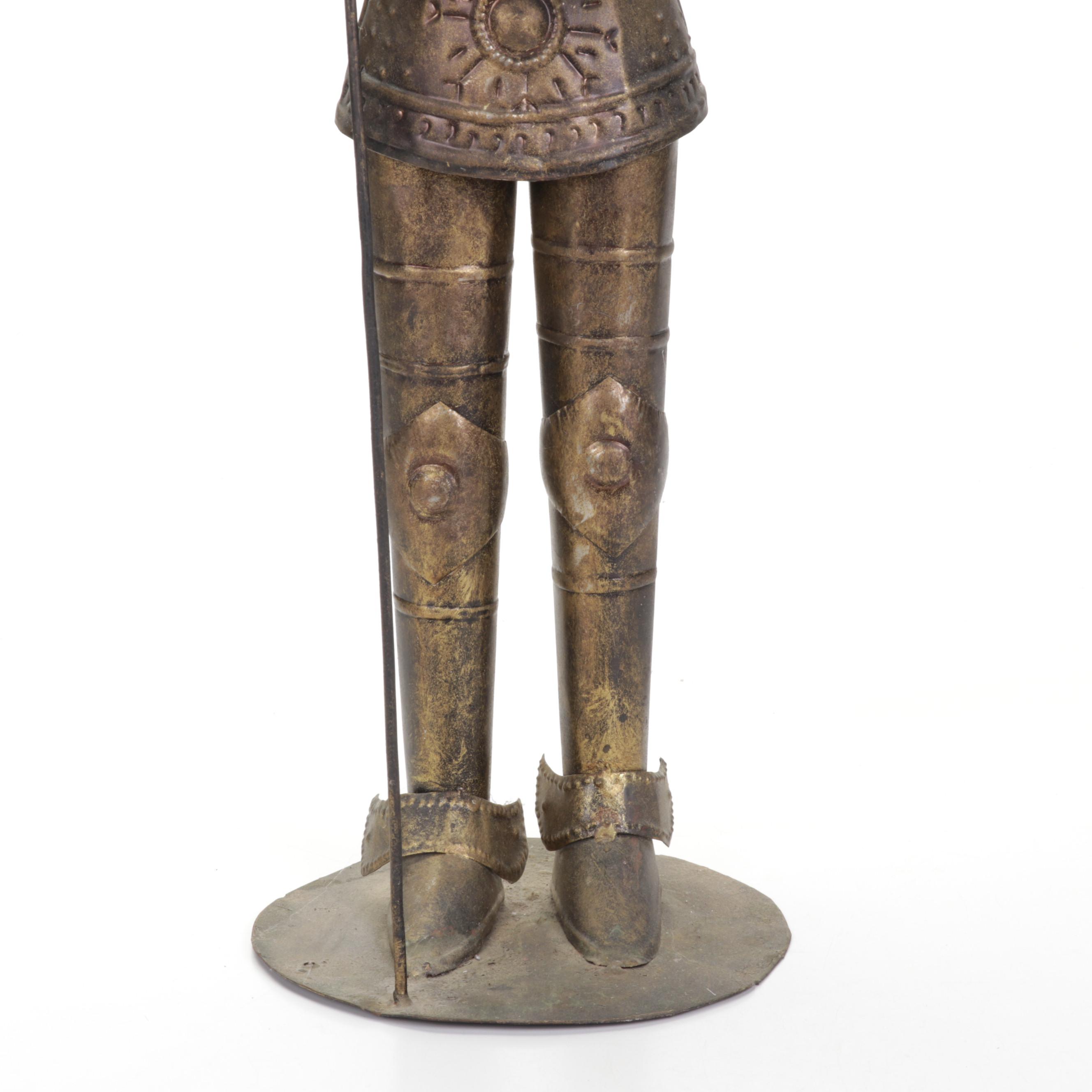Miniature Gilt Metal Suit of Armor , Early to Mid-20th Century