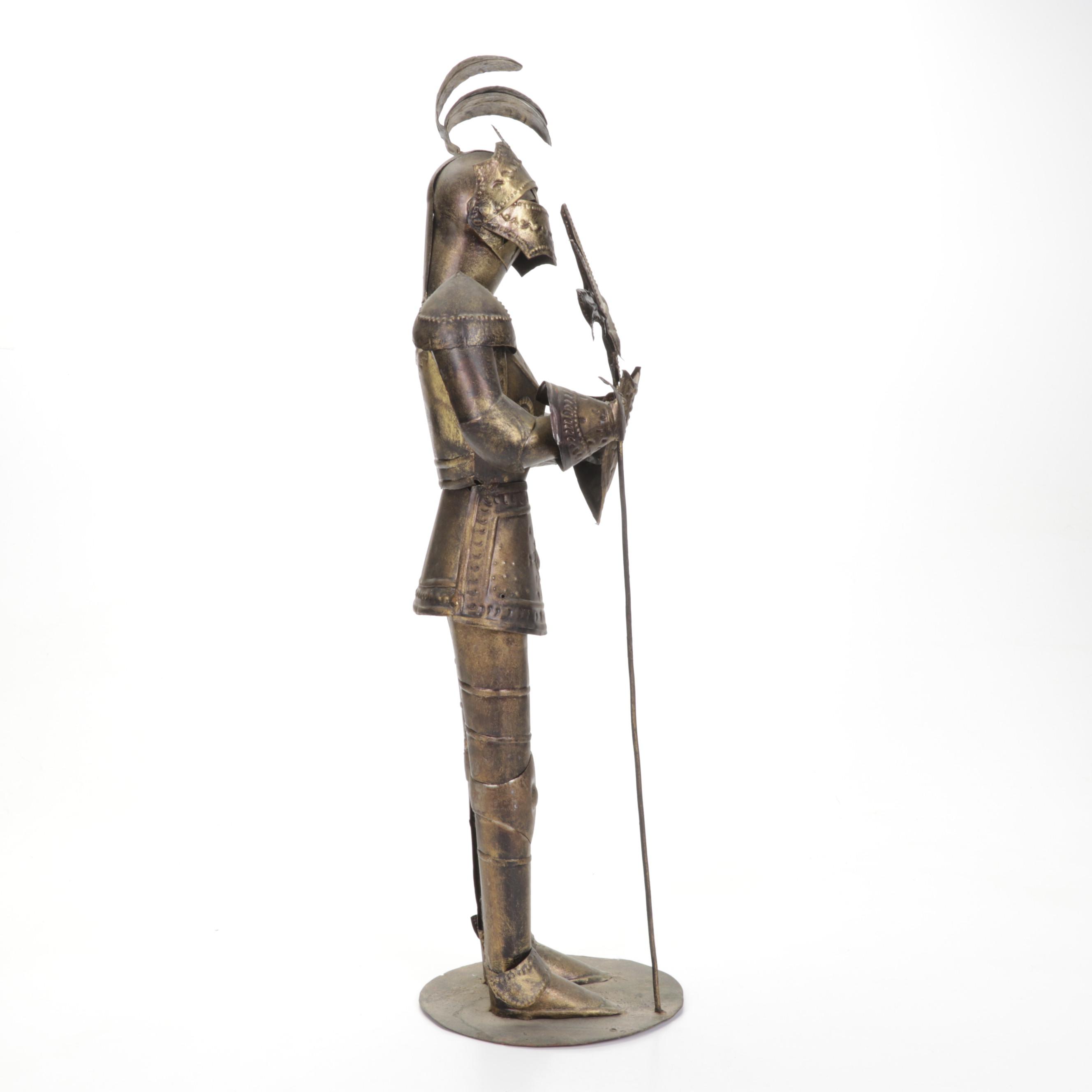 Miniature Gilt Metal Suit of Armor , Early to Mid-20th Century